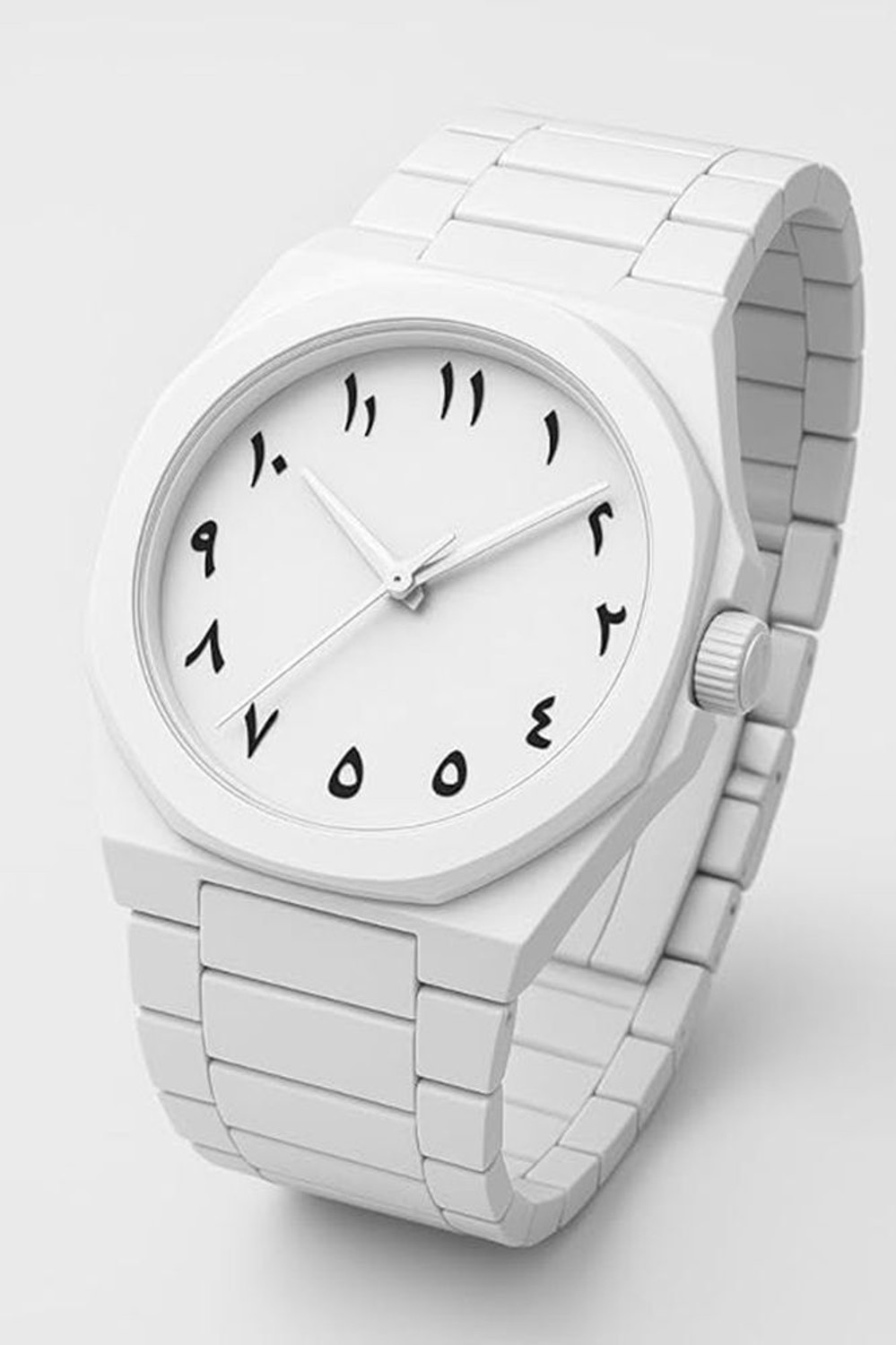 Image of Likrzora White Color Analog and Movement With Function Men Arabic Watches Analog Watch - For Men Numerals Arabic Watches Men