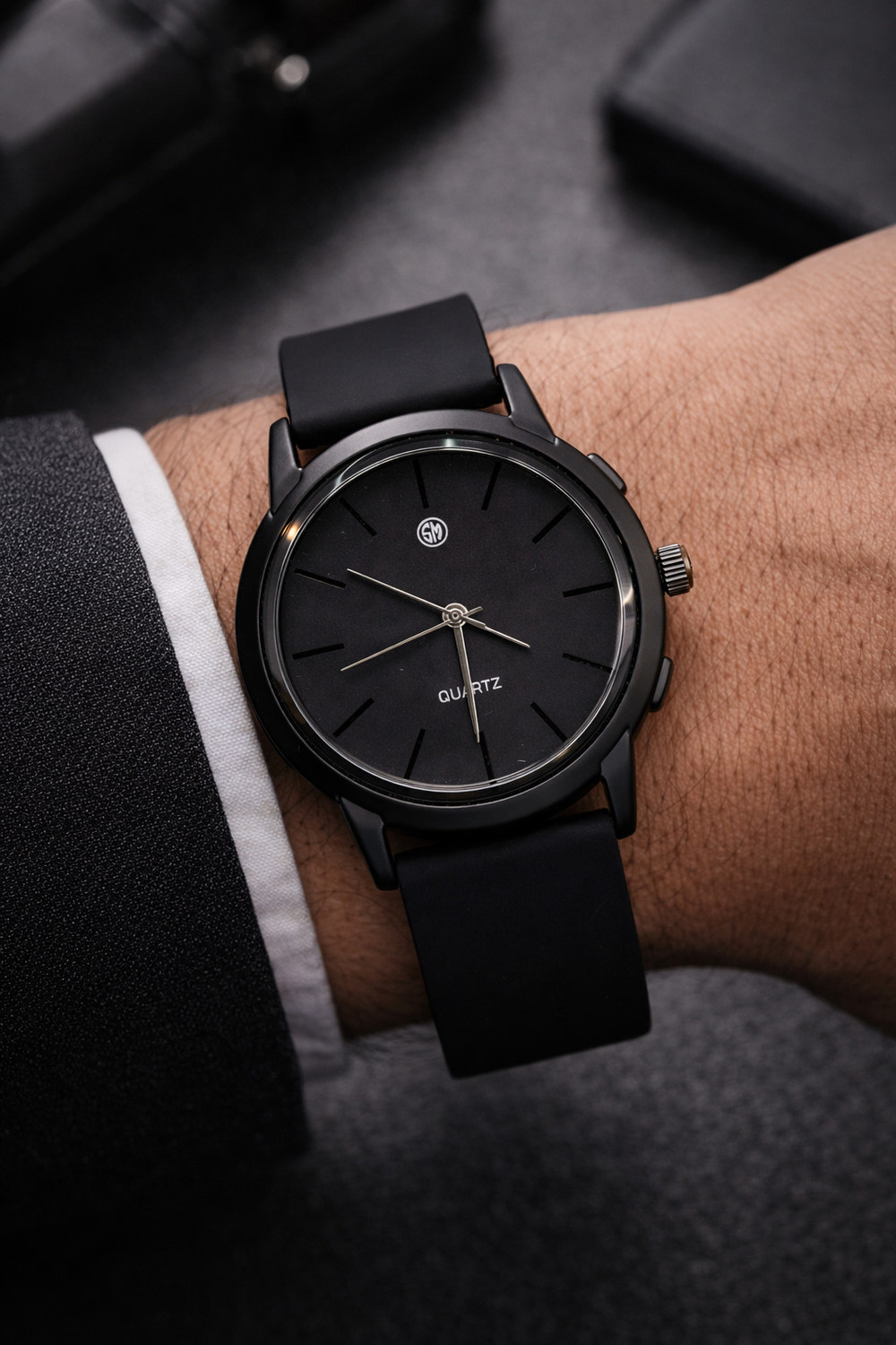 Image of SM FULL BLACK Analog Watch - For Boys