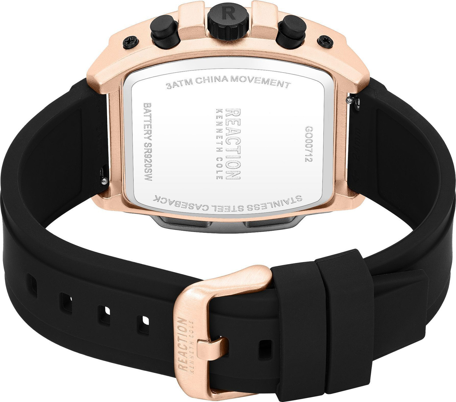 Image of Kenneth Cole Reaction Chronograph Rose Gold Dial Watch For Men's -KRWGO0071202 Analog Watch - For Men