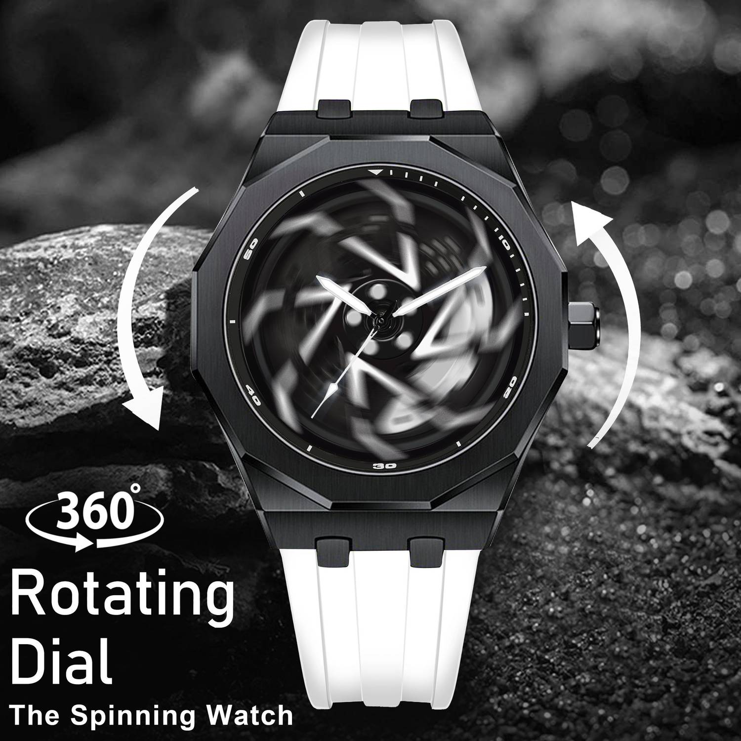 IIK Men's Car Wheel Watch with Spinning Rim - Image 5