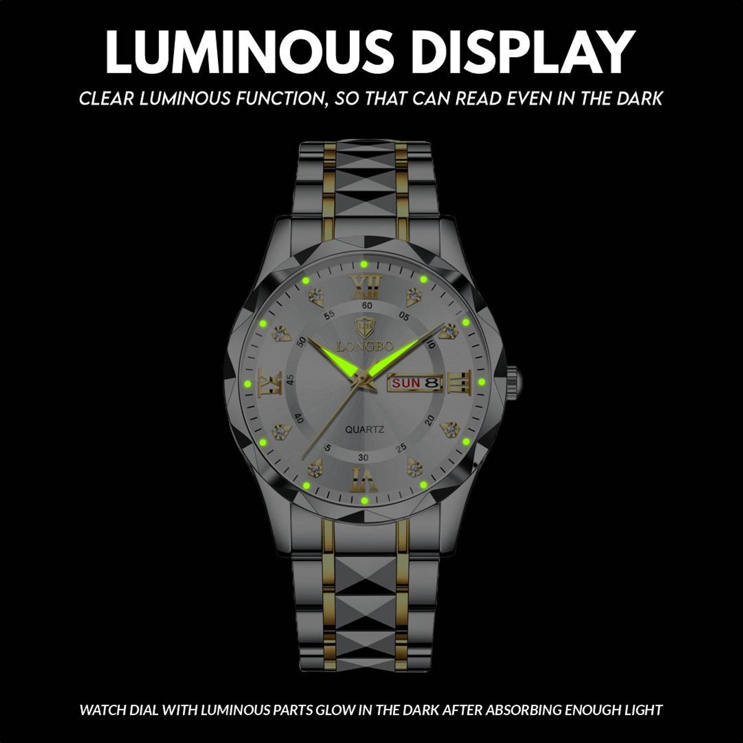 Longbo Zenith Diamond Analog Watch for Men - Image 5