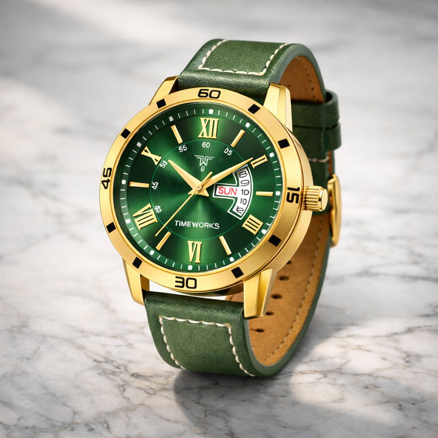 TIMEWORKS 415YYM16 Green Dial Men's Watch - Image 5