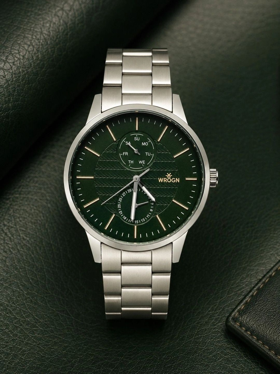 Image of WROGN WR 19902 Analog Watch - For Men WR19902-SSCASE-GREENDIAL-SSSTP