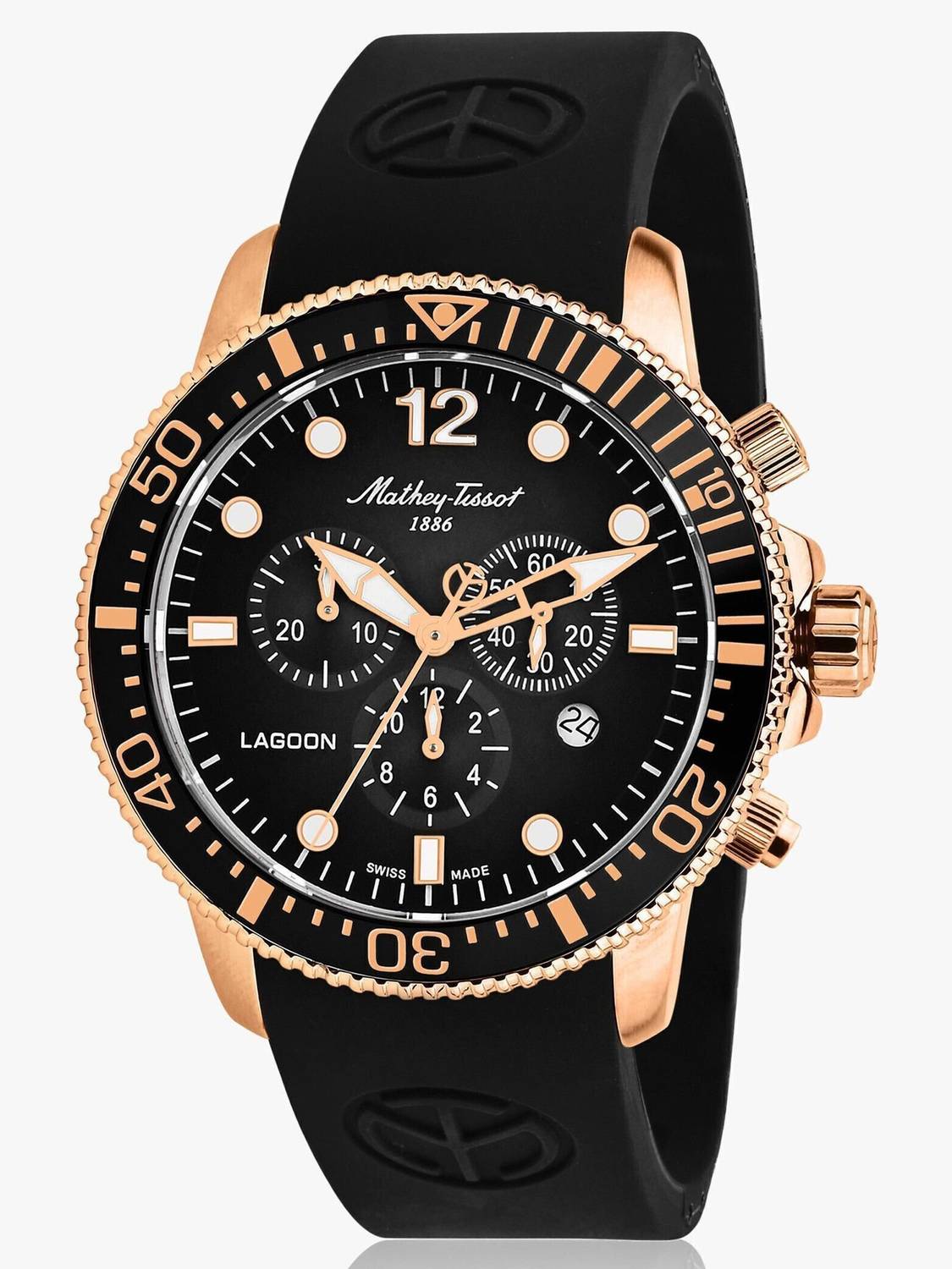 Mathey-Tissot H123CHPLN Lagoon Chronograph Black Watch - Image 3