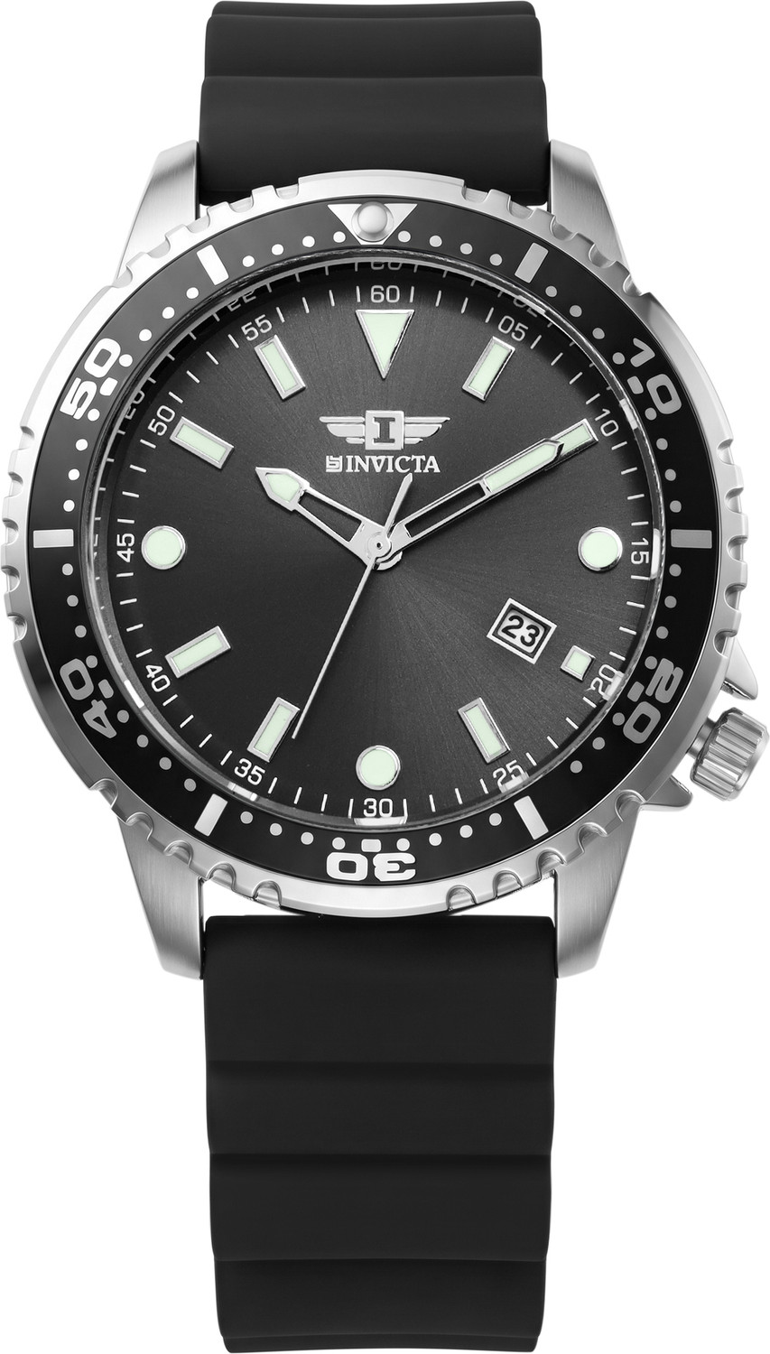 Image of INVICTA I-By Invicta Quartz Black Dial Analog Watch - For Men IBI26001