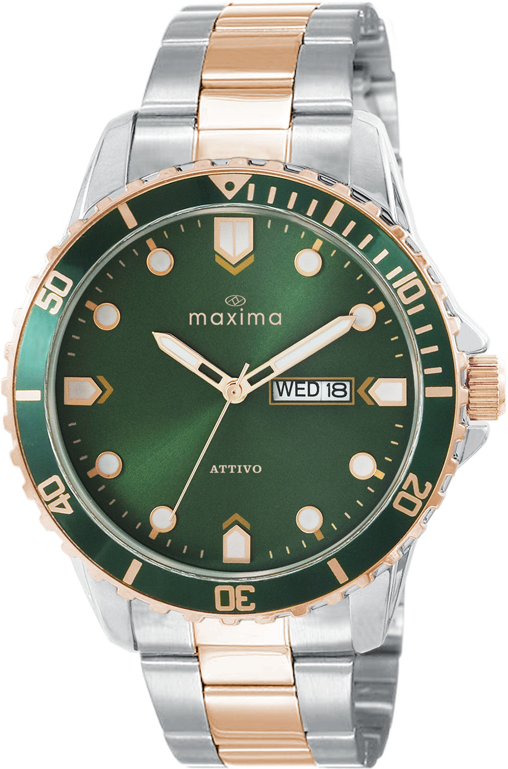 Image of MAXIMA Attivo Collection Attivo Rose Gold Analog Watch - For Men