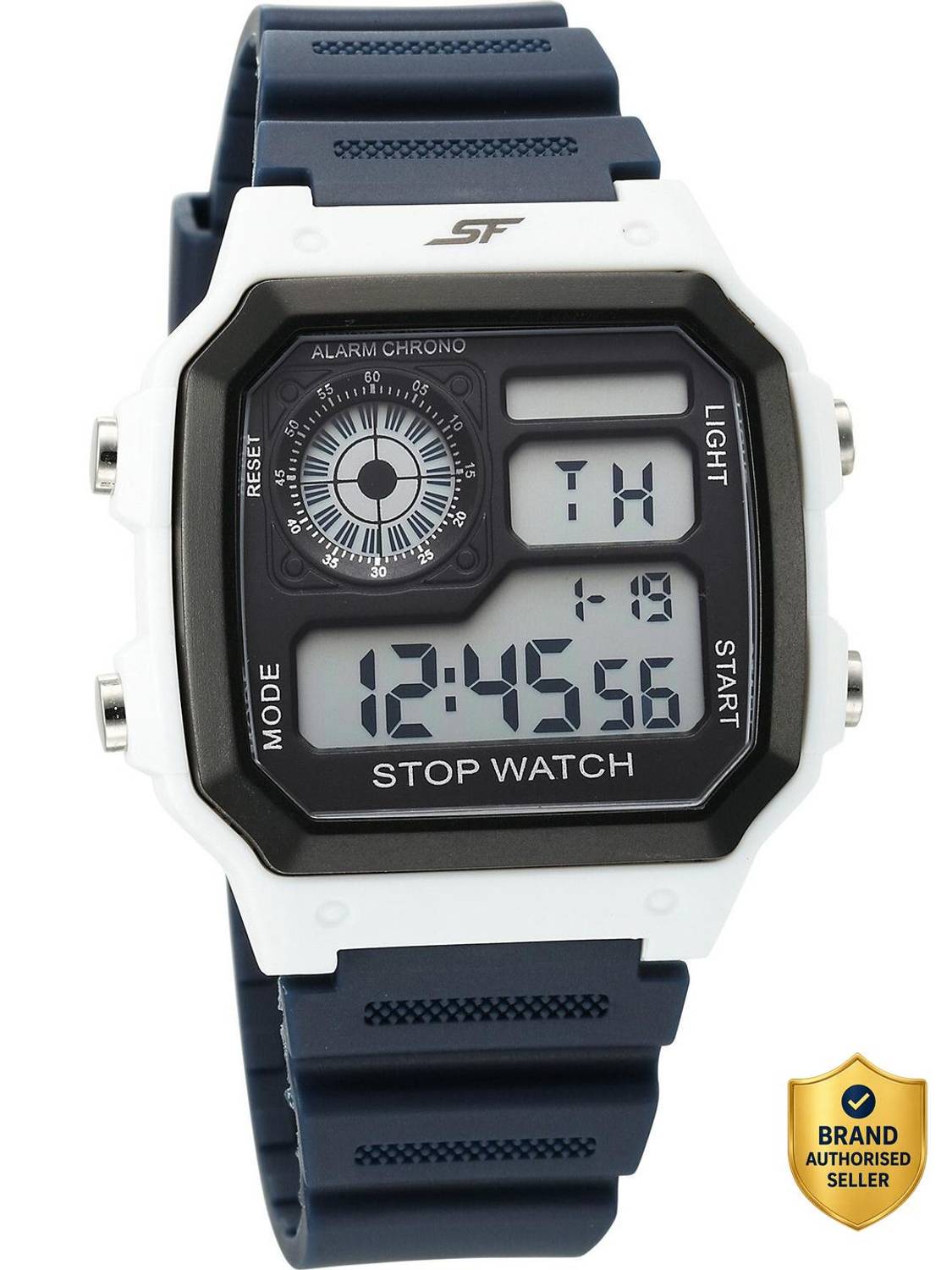 SONATA SF Hexa 2 SF Hexa Digital Dark Blue Polyurethane Strap