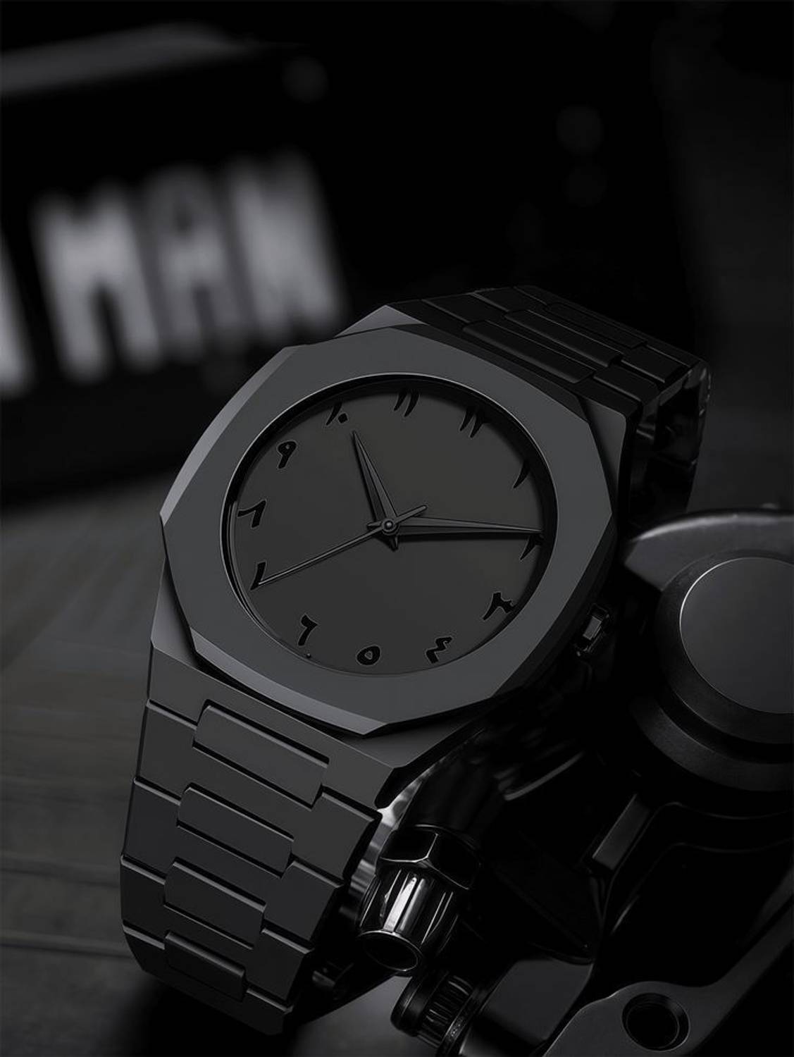 AURAWATCH Black Arabic Dial Men's Watch - Image 5