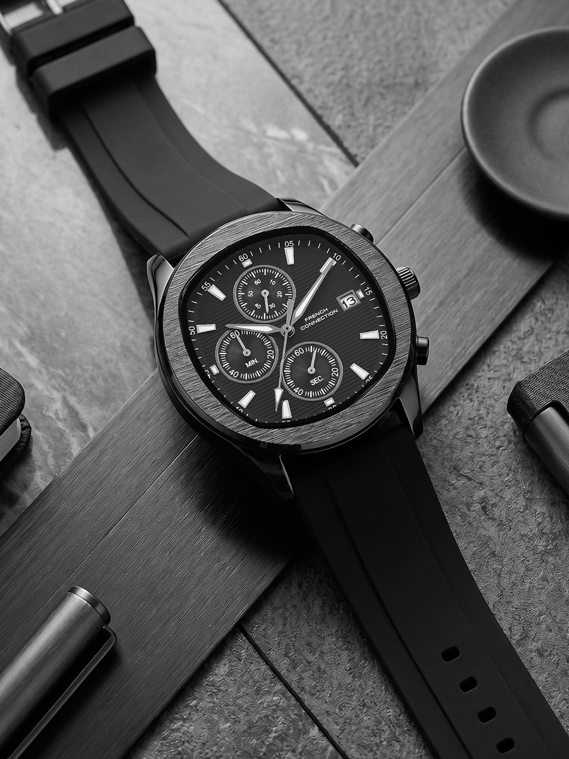 Image of French Connection FCU23B French Connection Vector Men's Multifunction Analog Watch for men - FCU23N Analog Watch - For Men