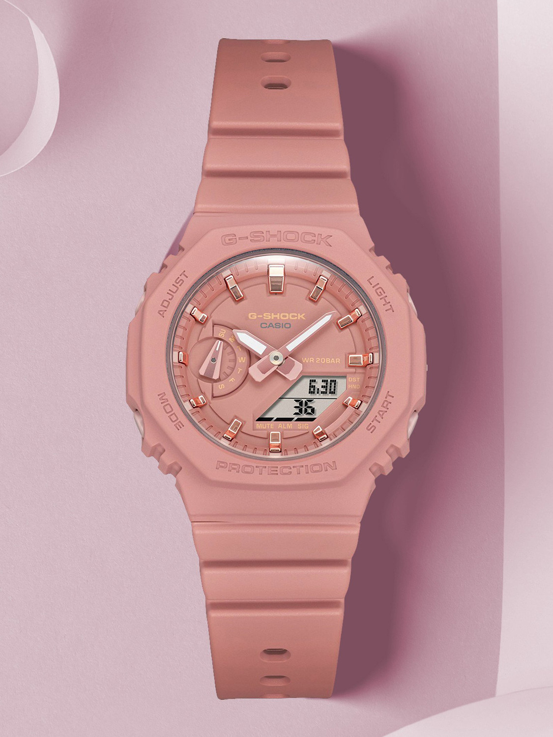 Image of CASIO GMA-S2100-4A2DR G-SHOCK Pink Dial Resin Strap Analog-Digital Watch - For Women