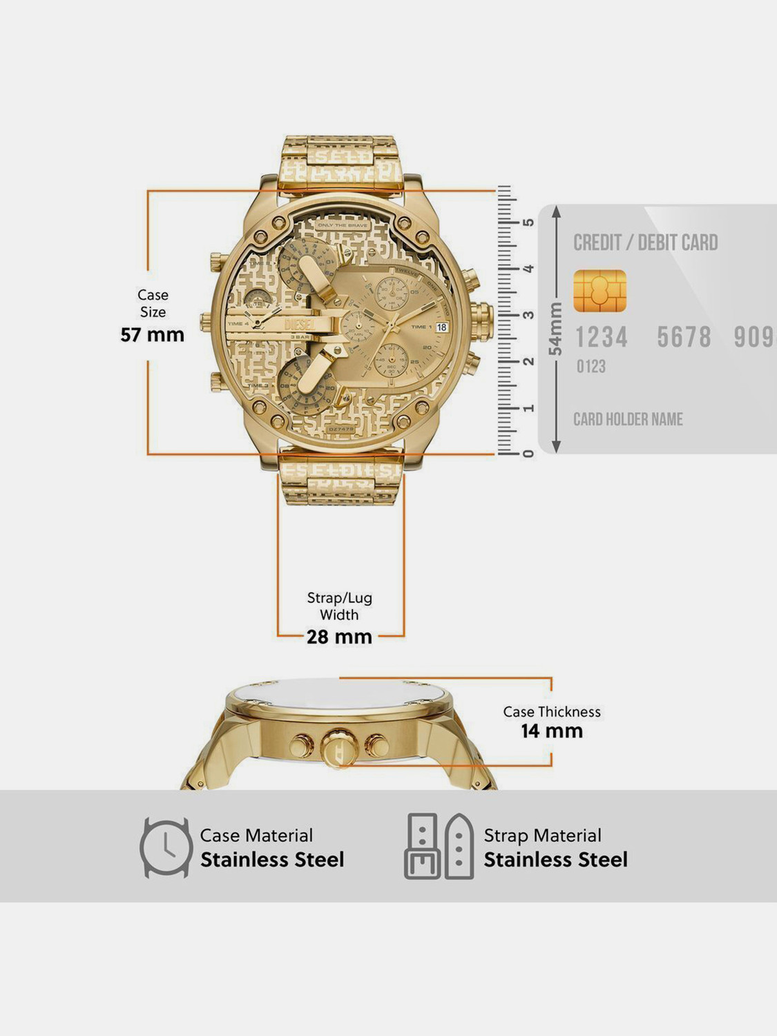 Image of DIESEL Mr. Daddy 2 Mr. Daddy 2 Analog Watch - For Men