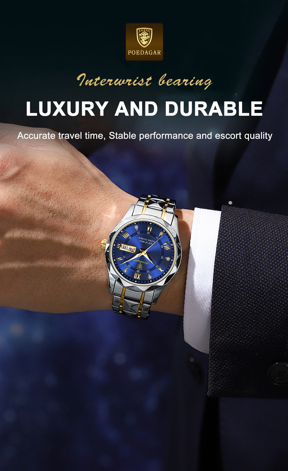 Image of POEDAGAR PD615G-A Analog Watch - For Men