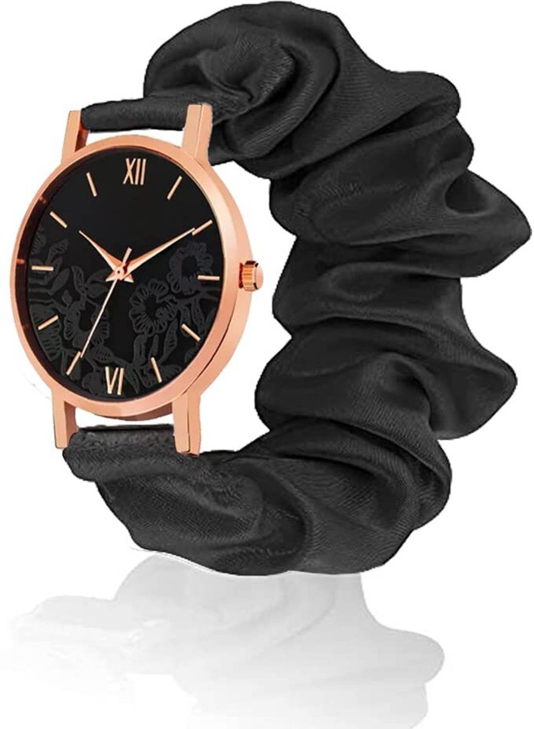 Anaiza W BLACK DIAL RIBBIN STRAP-BLACK Analog Watch  - For Women