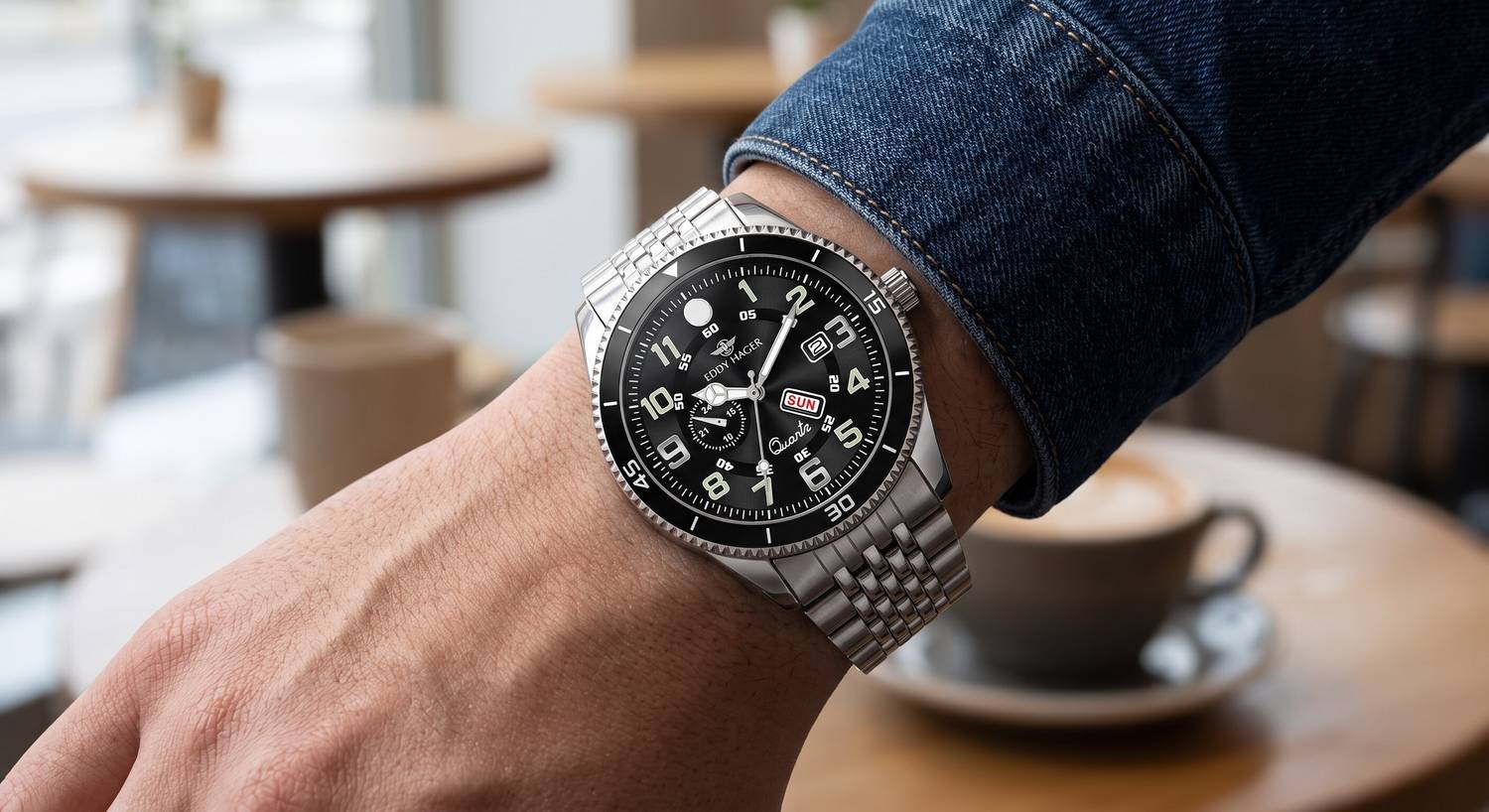 EDDY HAGER EH-316-BLACK Men's Analog Watch - Image 4