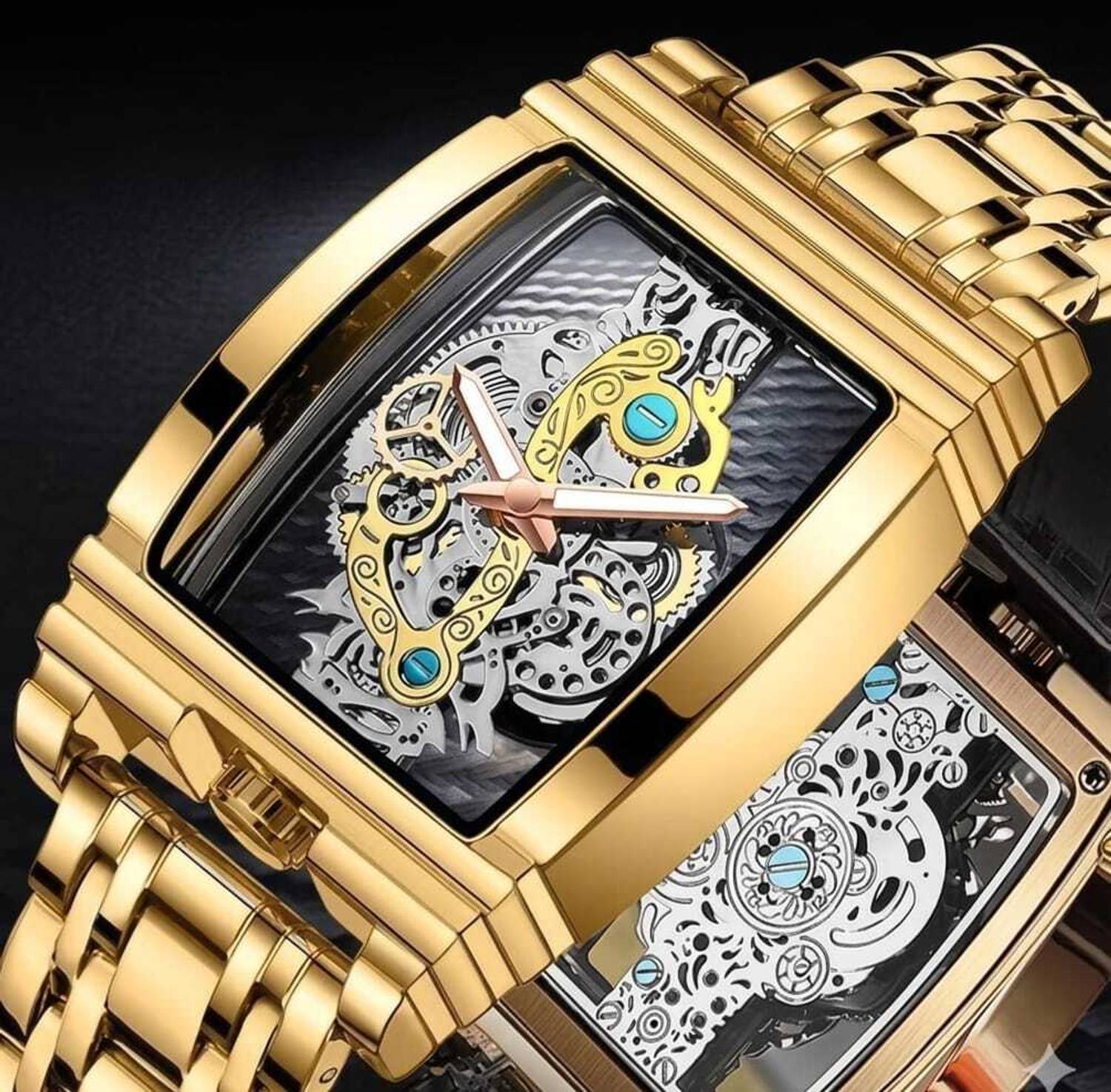 ROXTO Royal Skeleton Gold Watch - Image 3