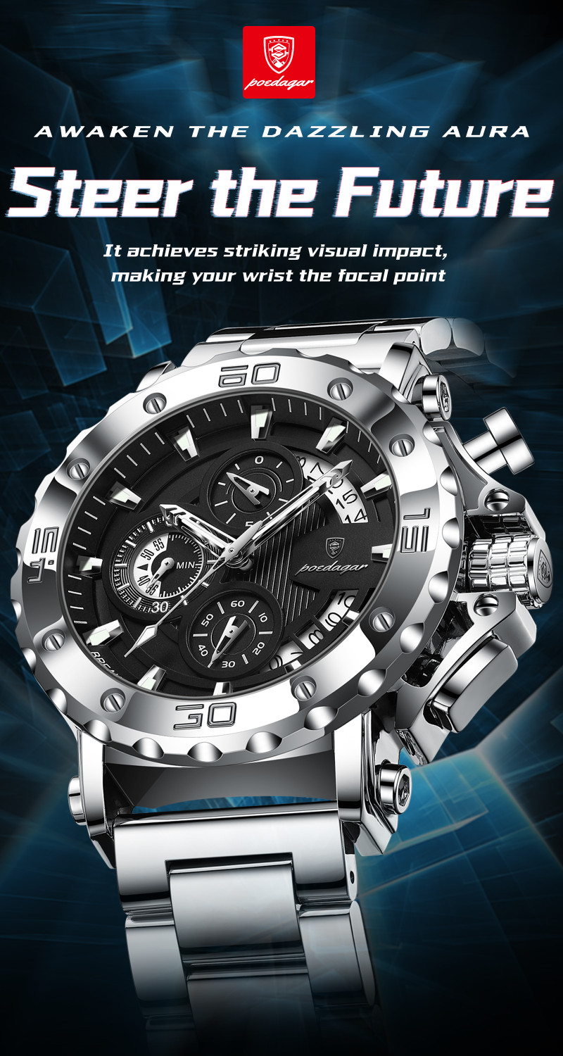 Image of POEDAGAR PD892G-B Analog Watch - For Men