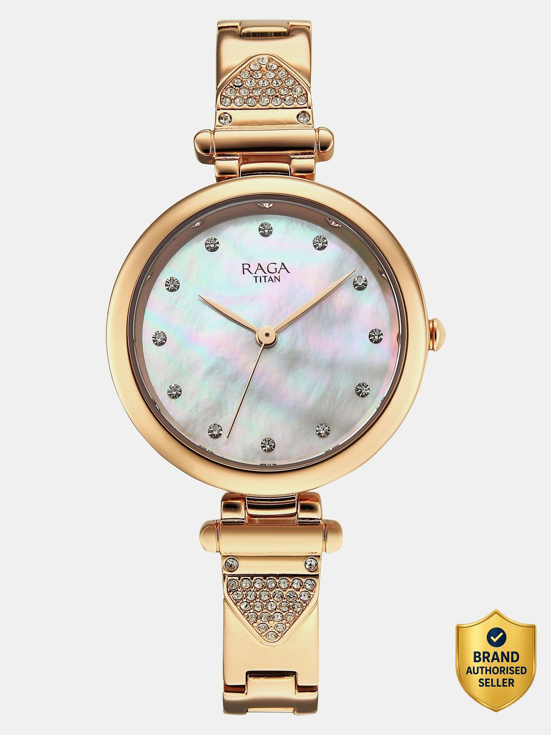 Image of Titan Glimmers Titan Raga Glimmers Quartz White Round Dial Women's Watch / Analog Watch - For Women