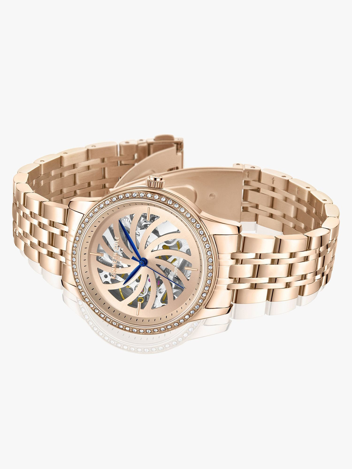 Image of Kenneth Cole Kenneth Cole Automatic Rose Gold Dial Rose Gold MetalStrap Analog Watch - For Women