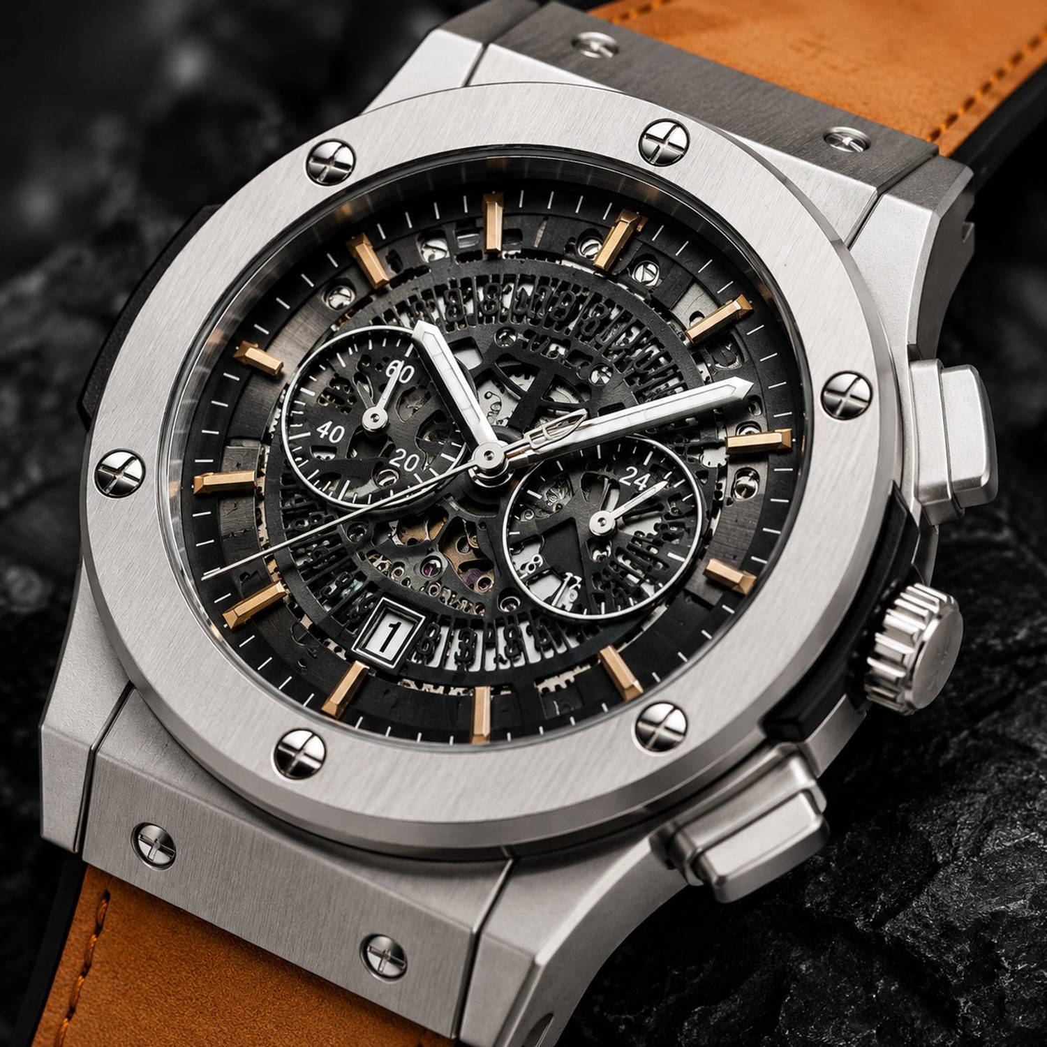 Italigs Skeleton Chronograph Analog Watch for Men - Image 3