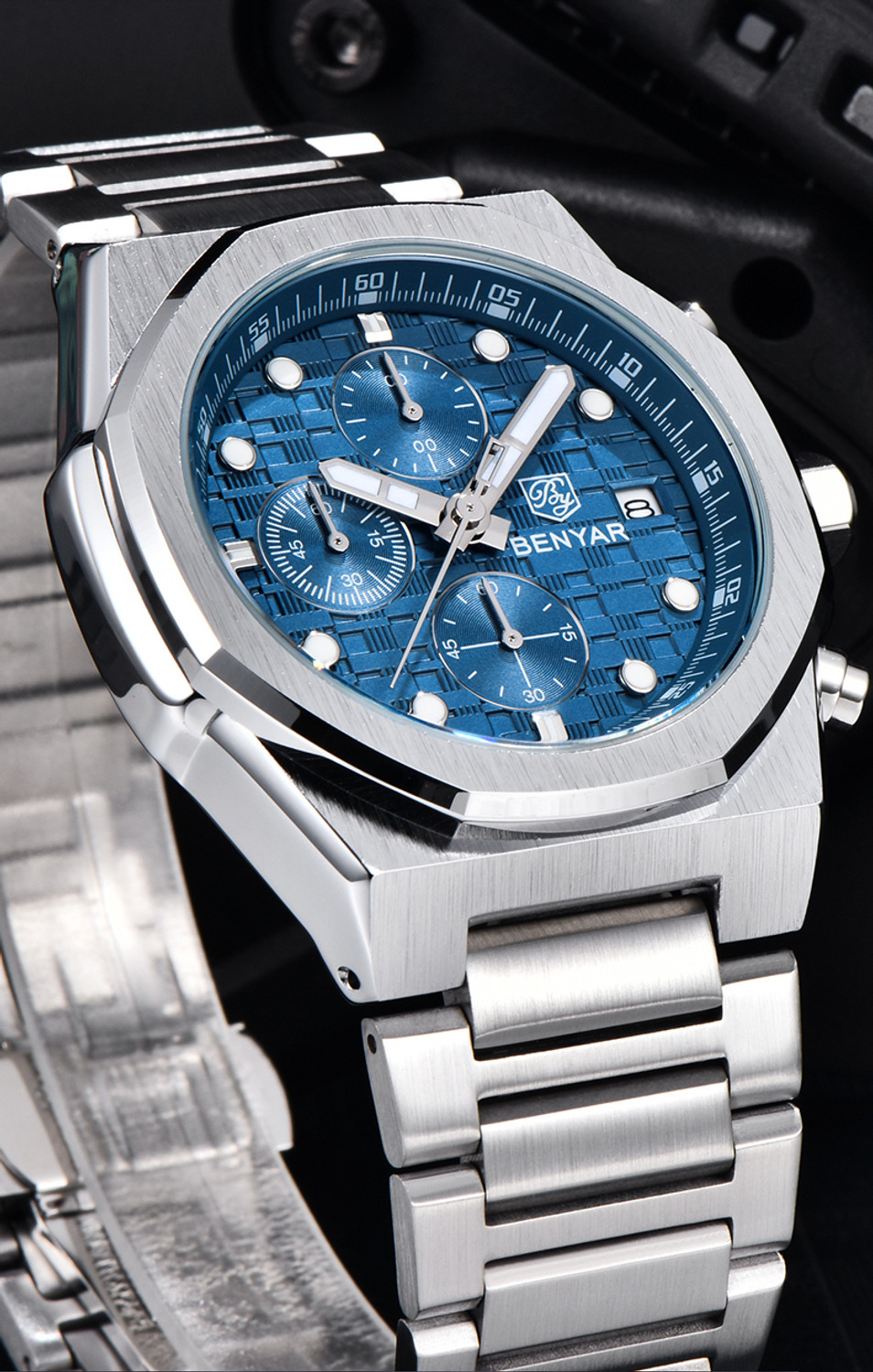 Image of BENYAR Movement Waterproof -Business & Casual Stylish Wristwatch Gift for Men Men's Luxury Chronograph Watch Date Window High-Performance Luminous Analog Watch - For Men
