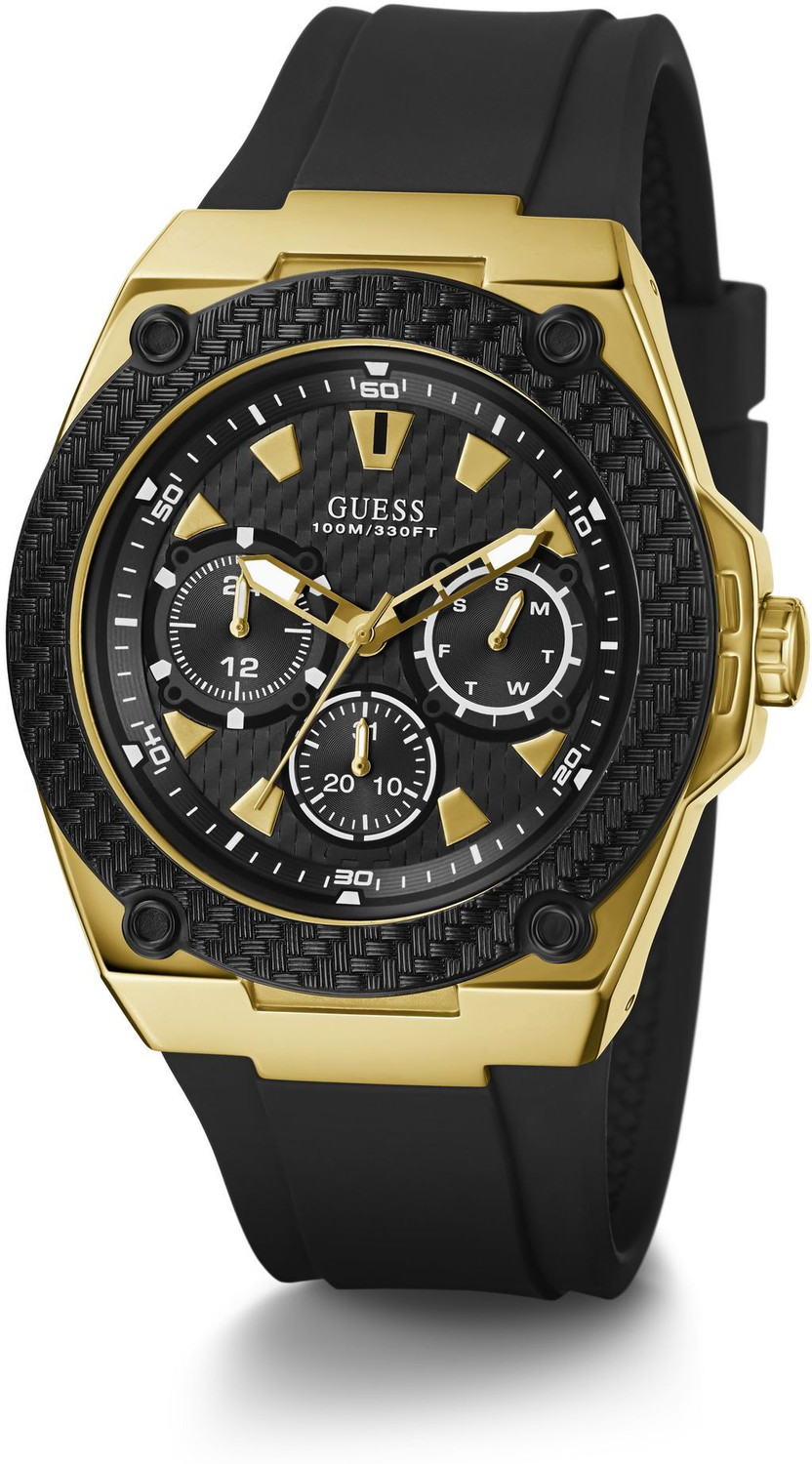 Image of GUESS Multifunction, Black Dial Analog Watch - For Men