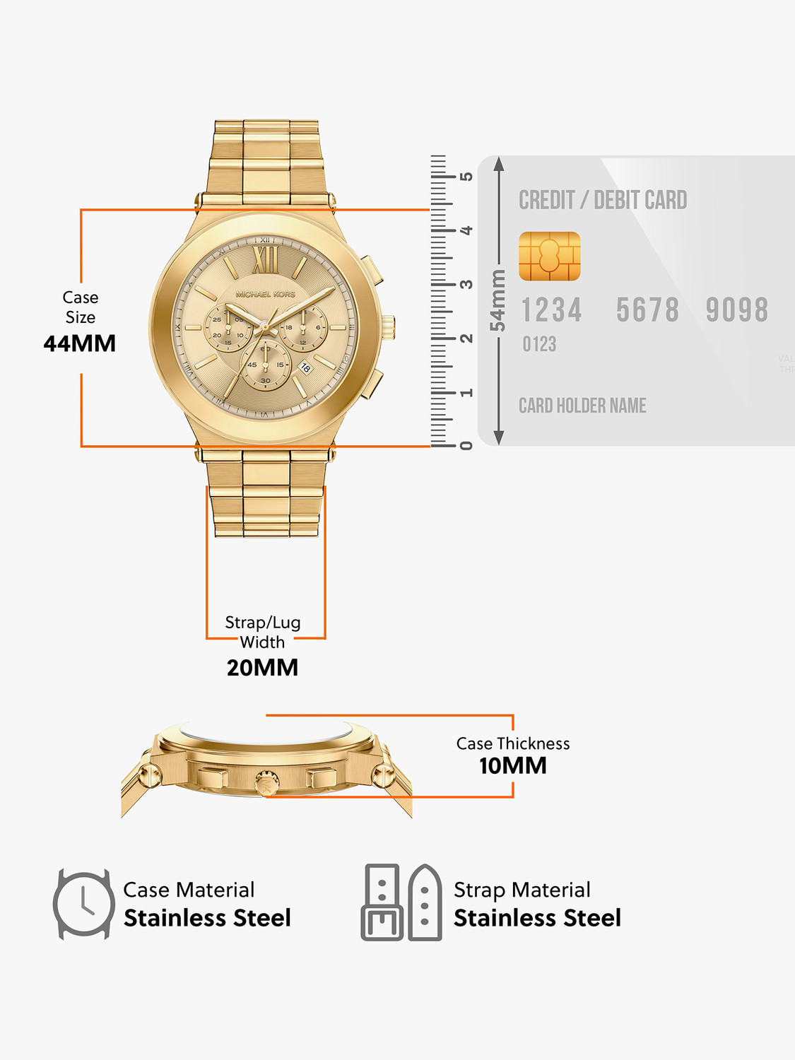 Image of MICHAEL KORS Billie Billie Analog Watch - For Men