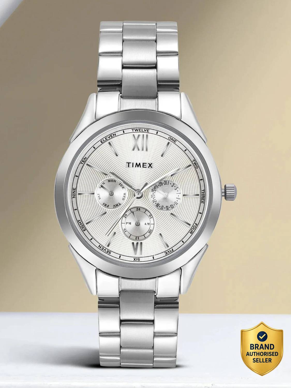 TIMEX TWEG218SMU01 Multi Function Silver Dial Analog Watch