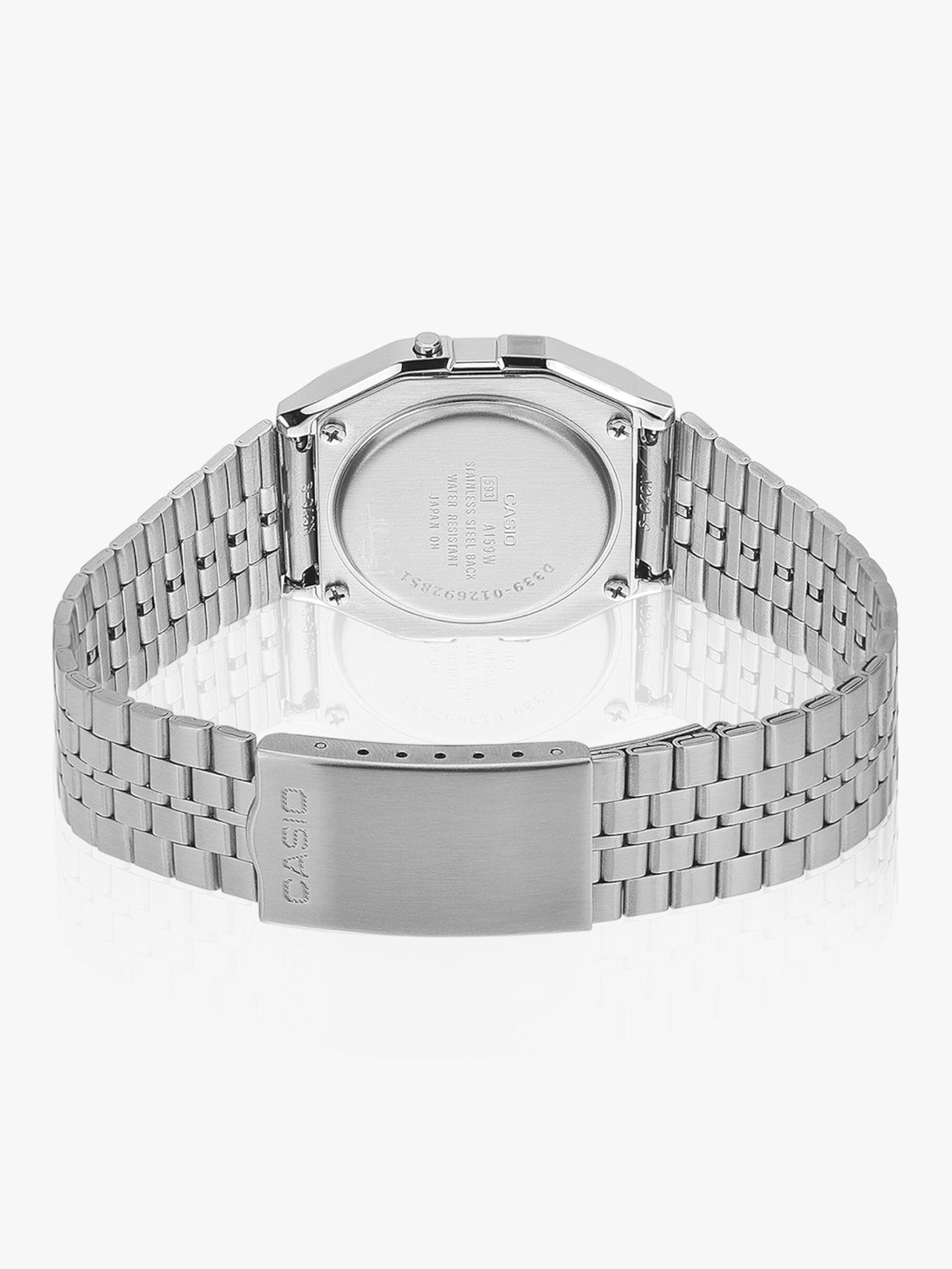 Image of CASIO Vintage Black Dial Silver Stainless Steel Band Digital Watch - For Men & Women D339 ( A159W-N1DF)
