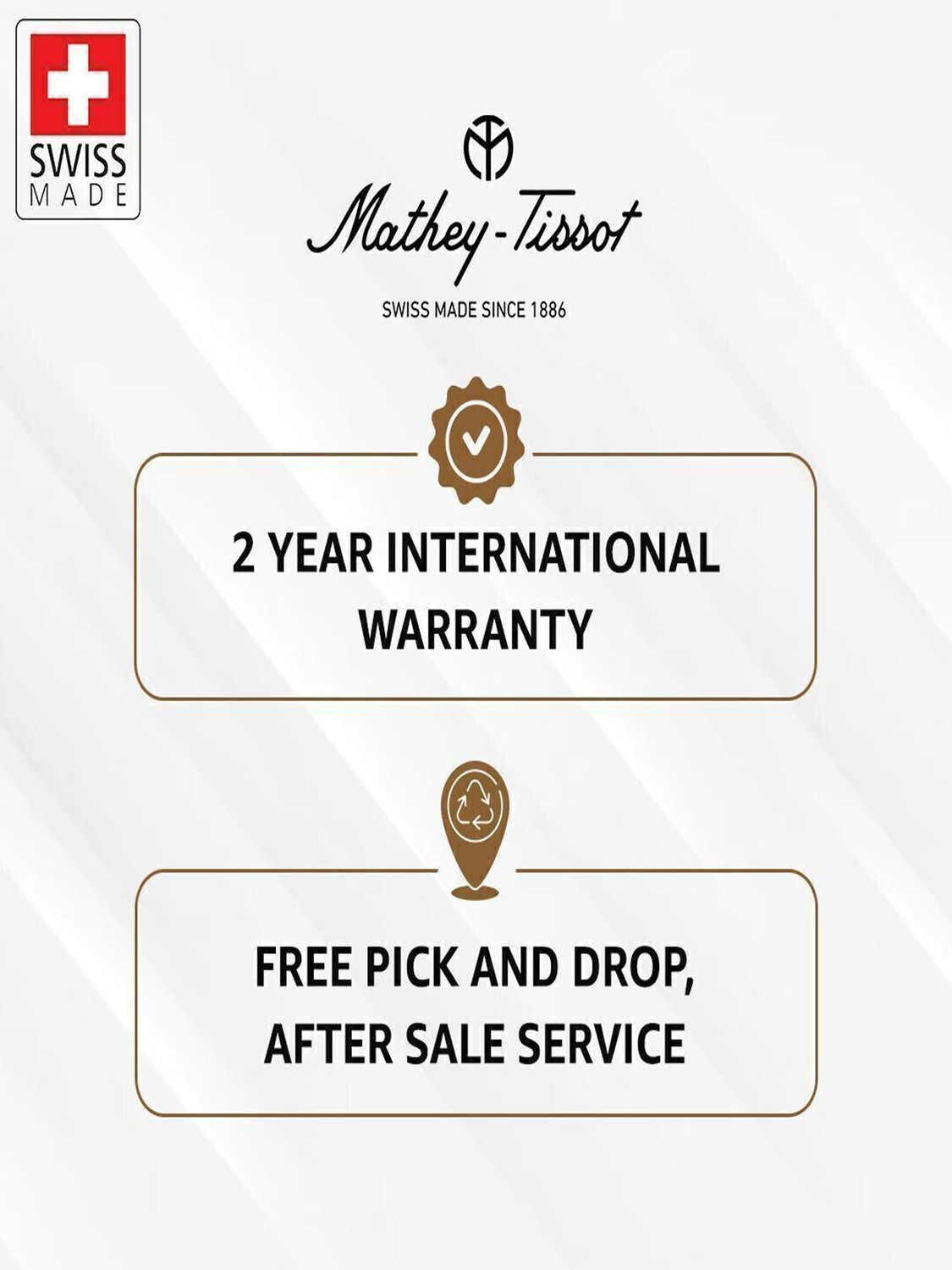 Image of Mathey-Tissot H9030AI Swiss Made Renaissance Automatic Landeron 24 Movement White Dial Analog Watch - For Men