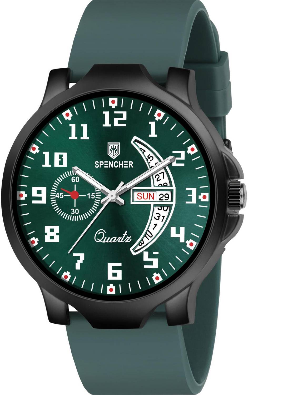 Spencher SW1111 Silicone Strap Analog Watch - Image 1