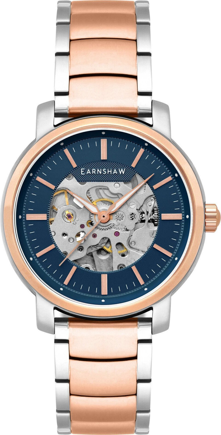 Image of Earnshaw ES-8297-33 New Holland Skeleton Automatic Analog Watch - For Men