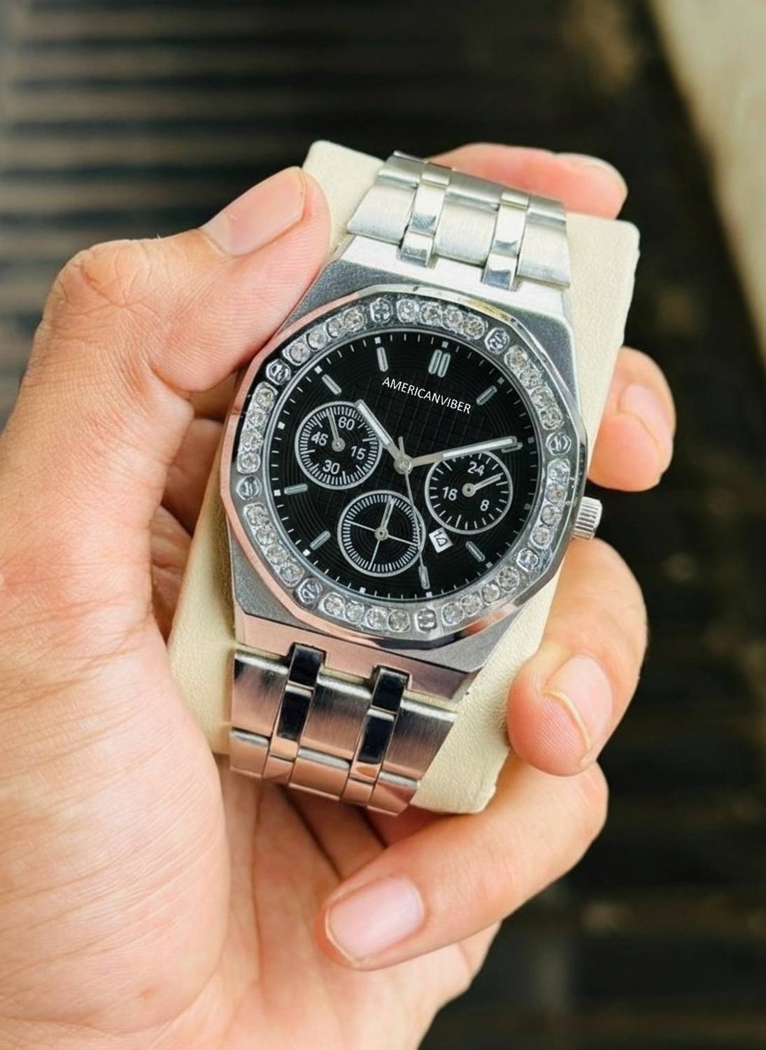 Americanviber AVM0038 Diamond Studded Watch - Image 4