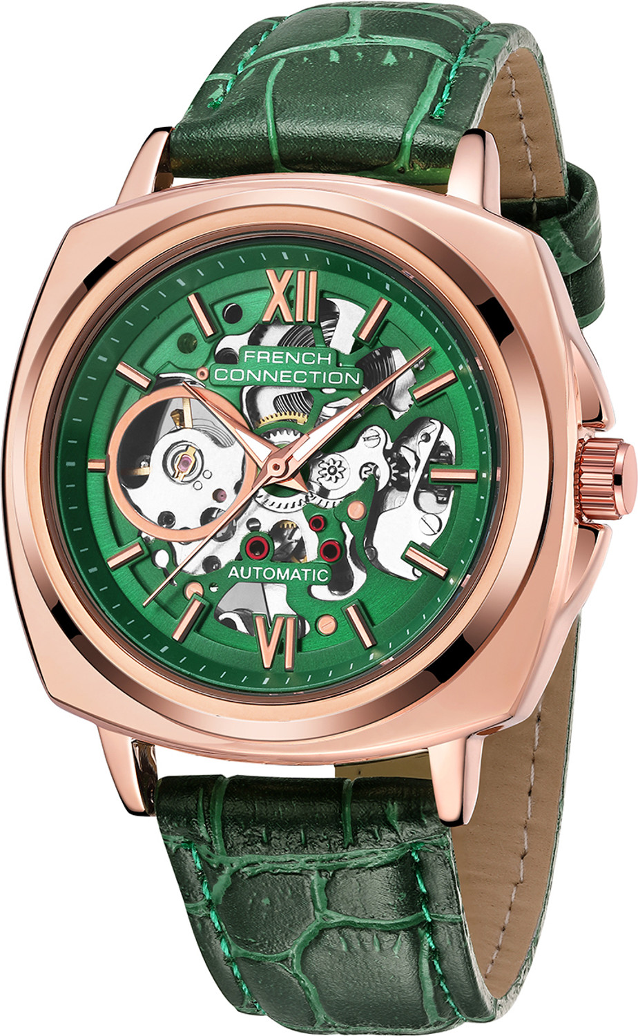 Image of French Connection FCA46NL Green Sunray Round Dial Automatic Analog Watch - For Men