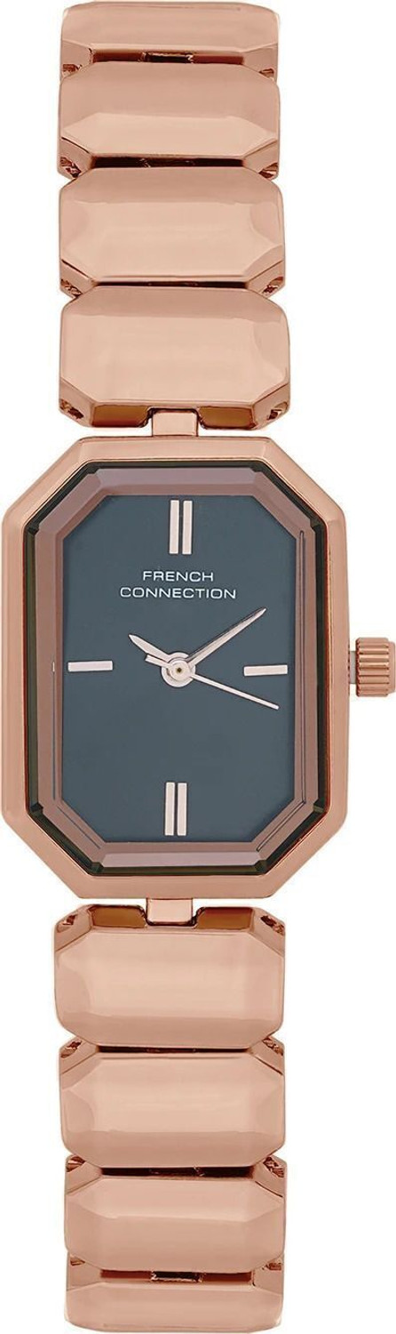 Image of French Connection Black Sunray Dial | Women's Rose Gold Analog Watch Analog Watch - For Women