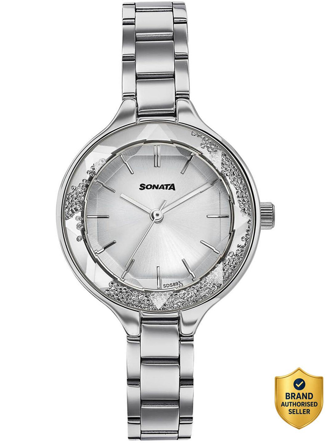 Image of SONATA Festive 2.0 Ph II Sonata Festive 2.0 Quartz Silver Dial Silver Sheet metal Strap Analog Watch - For Women