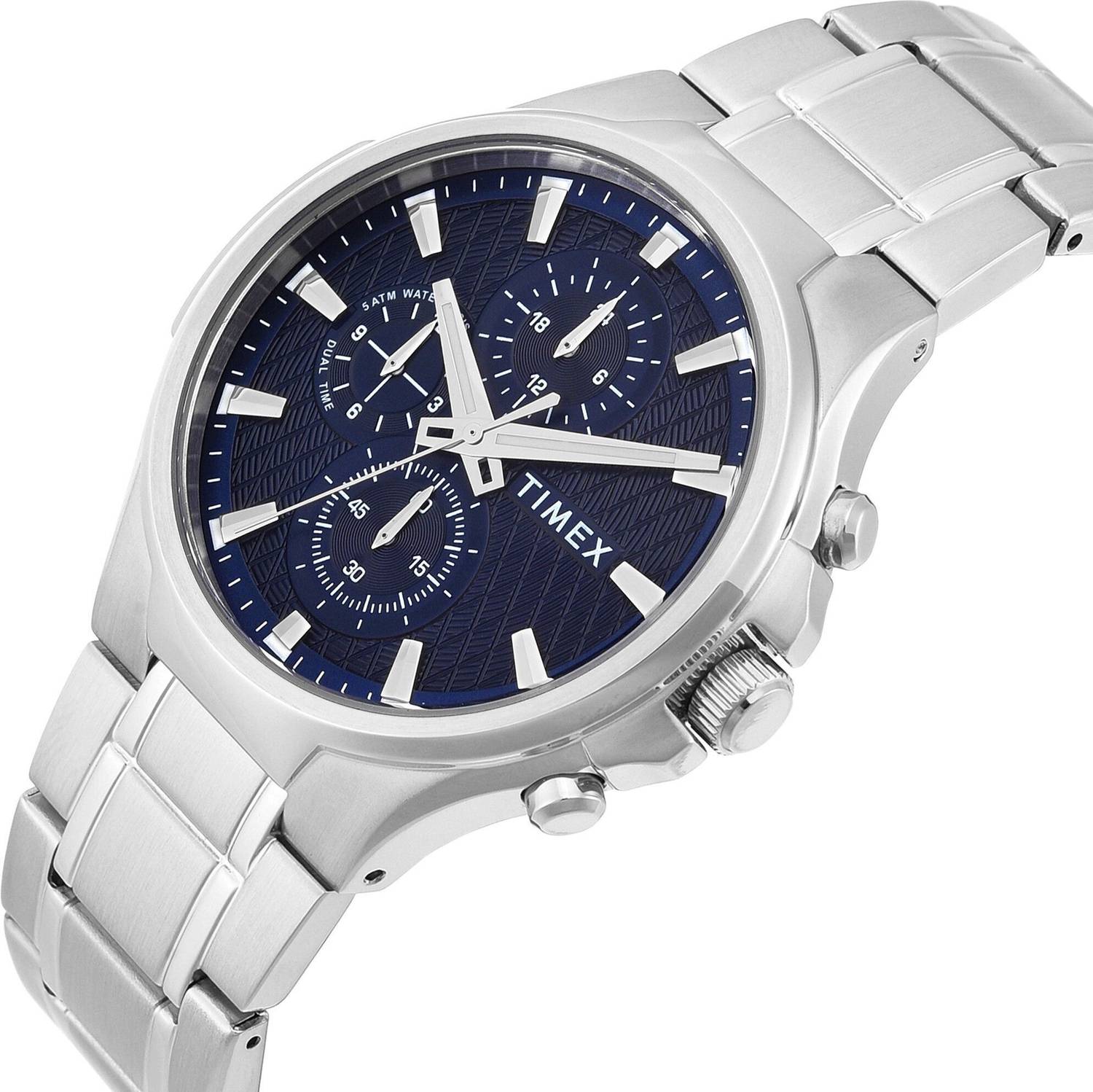 TIMEX Dual Time Blue Dial Analog Watch - For Men - Image 3