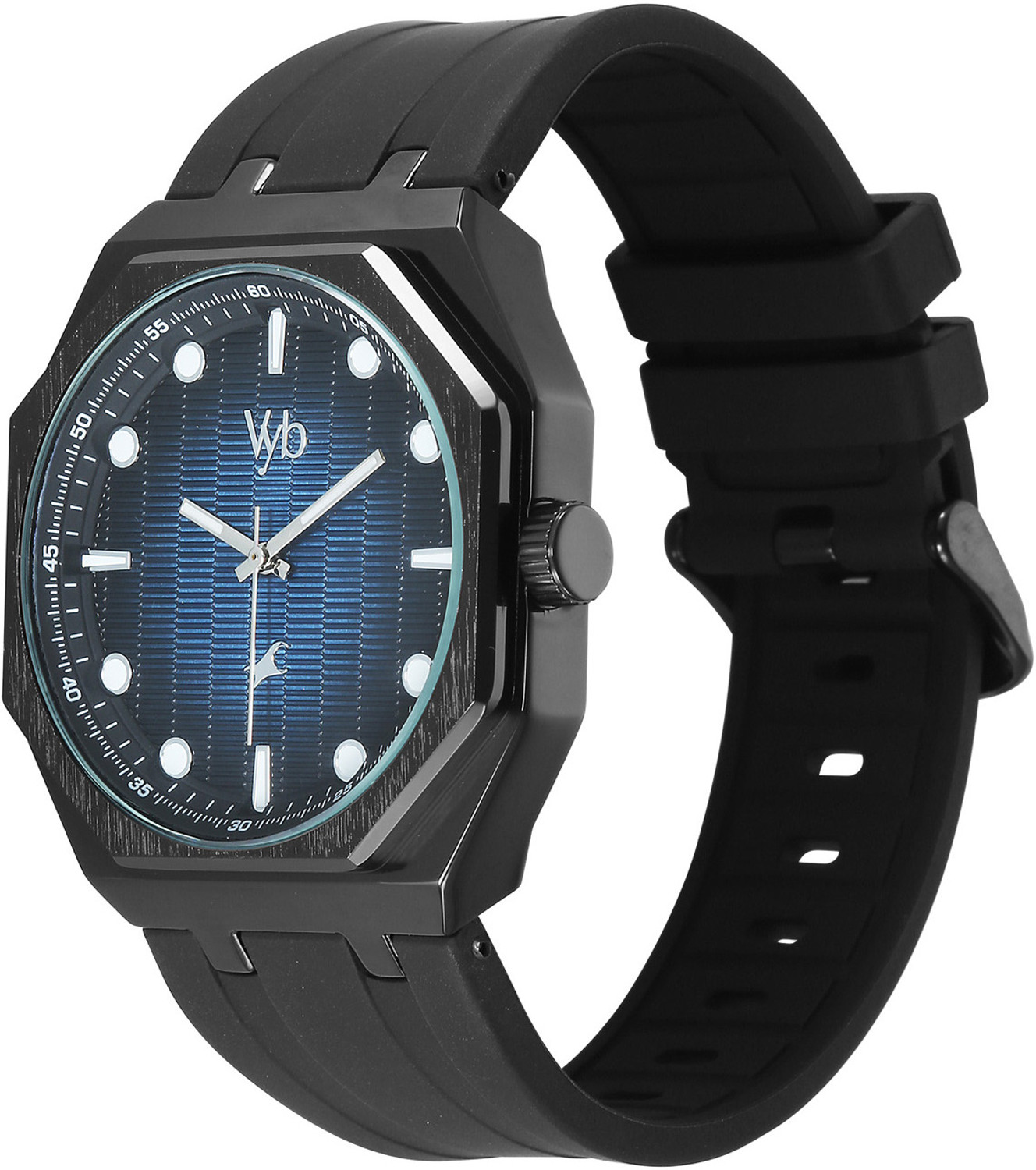 Image of Fastrack Fastrack Vyb Rebel Fastrack Vyb Rebel Quartz Black Dial Black Silicone Strap Analog Watch - For Men