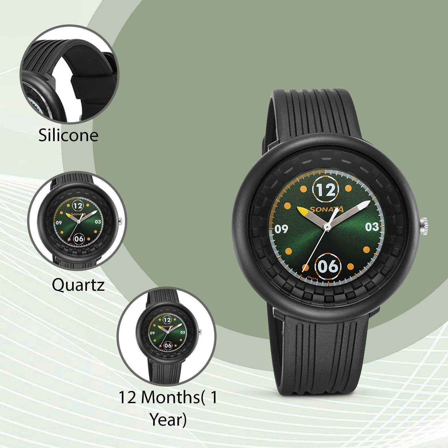 SONATA 77121PP01W F1 Analog Watch - Men - Image 3