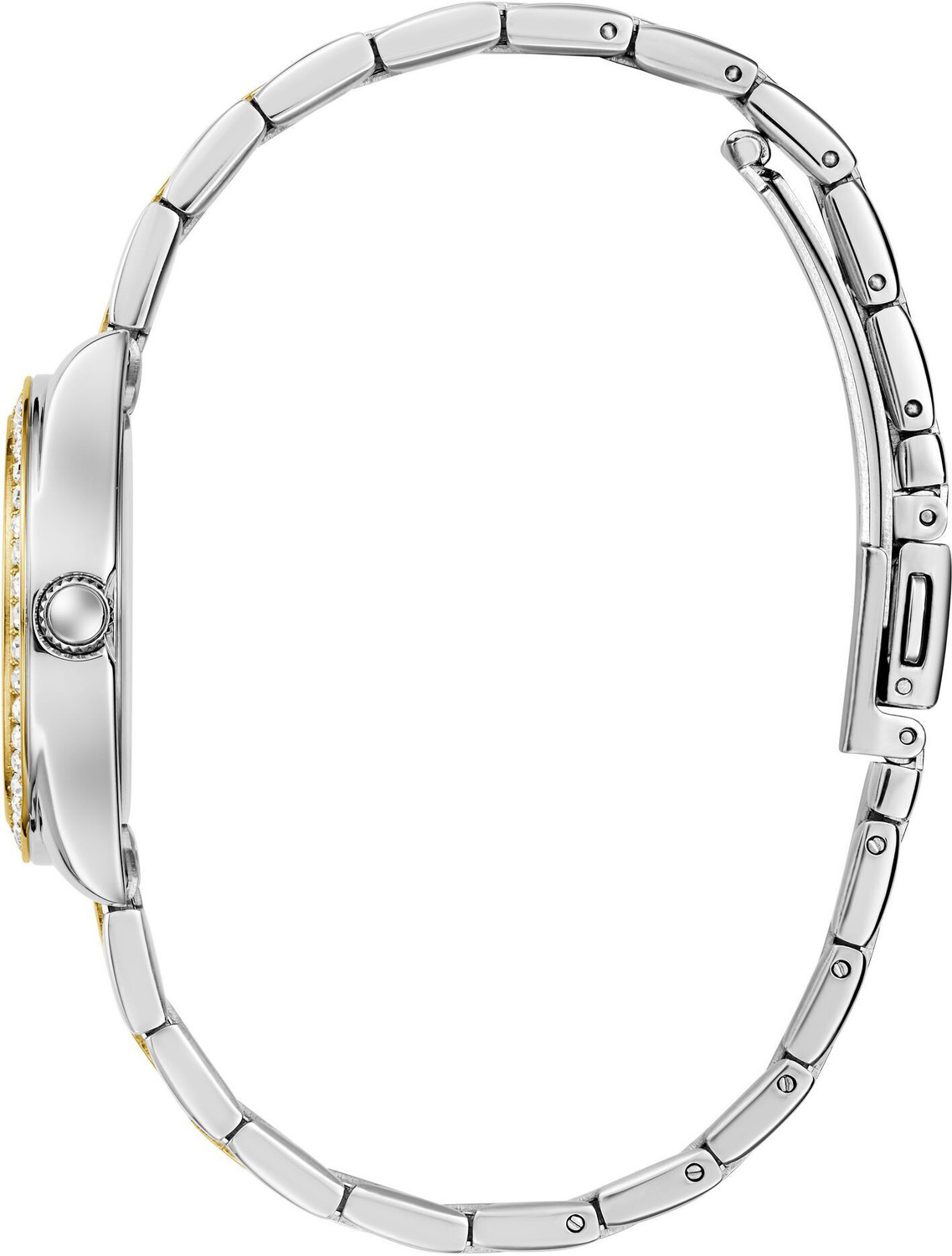 Image of GUESS GW0841L2 GUESS Mini Luna Champagne Round Dial Analog Watch - For Women