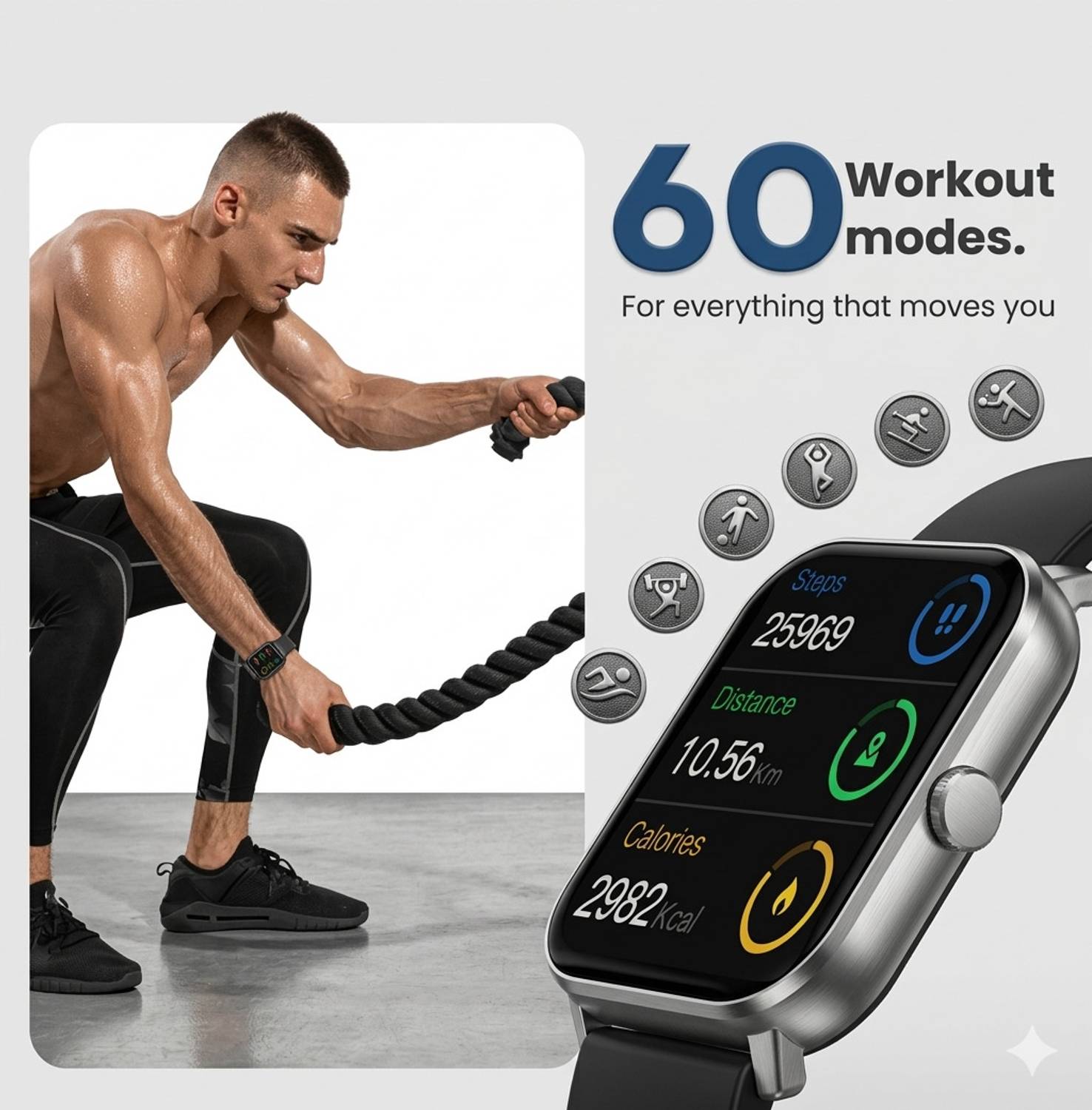 ROXTO Smart Wrist Black Watch - Image 2