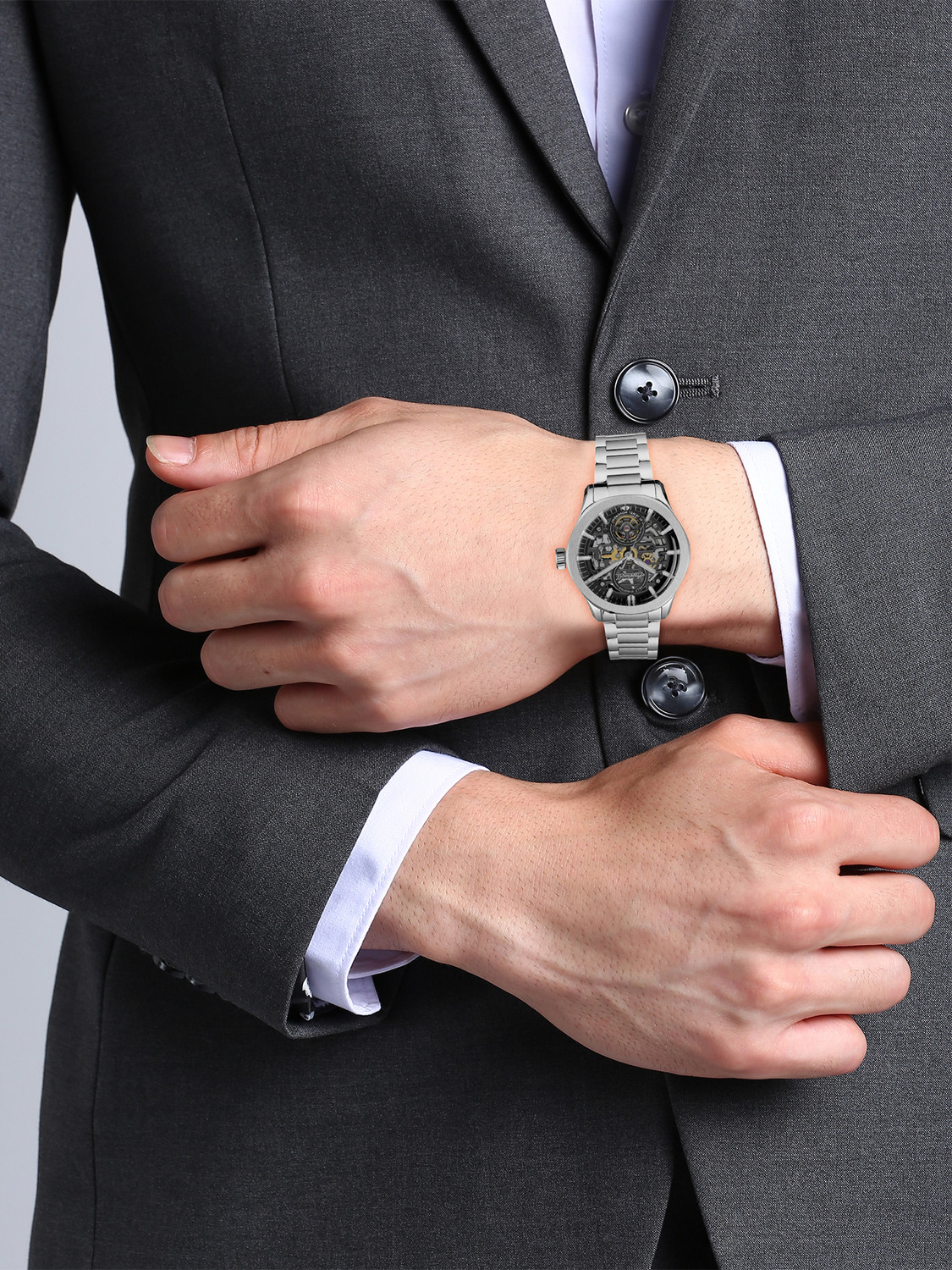 Image of Ingersoll The Bronc The Bronc Automatic Black Dial With lifetime Warranty Analog Watch - For Men