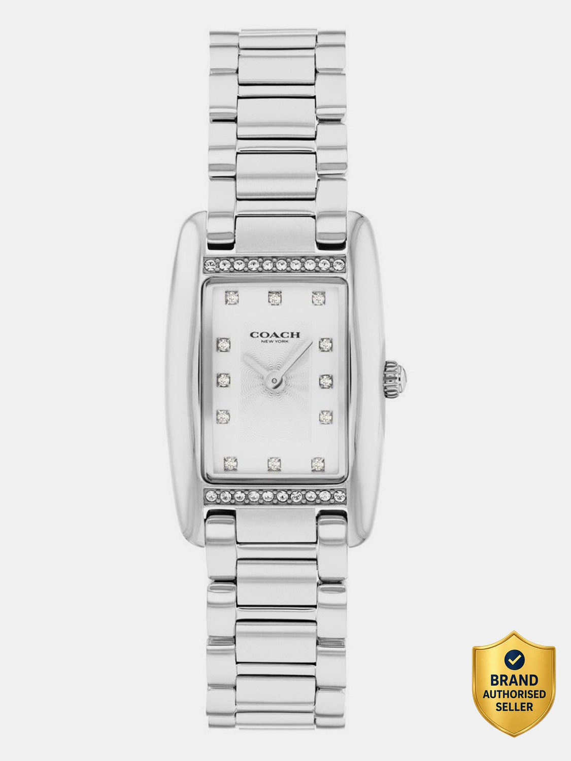 Image of COACH REESE Coach Reese Qtz Basic Mini White Rectangle Dial Women's Watch - 14504587 Analog Watch - For Women