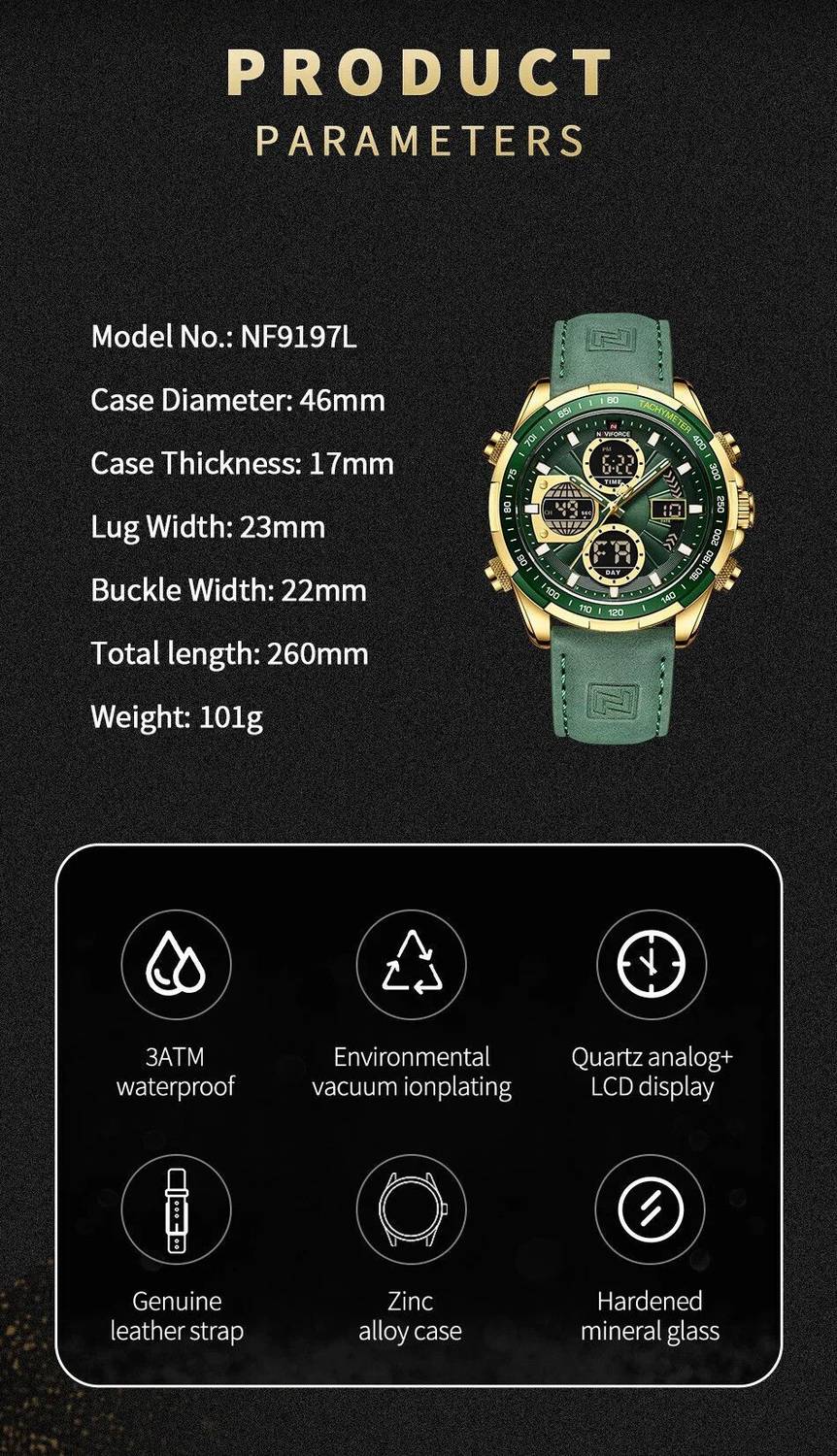 NAVlFORCE Analog-Digital Watch - Men - Image 4