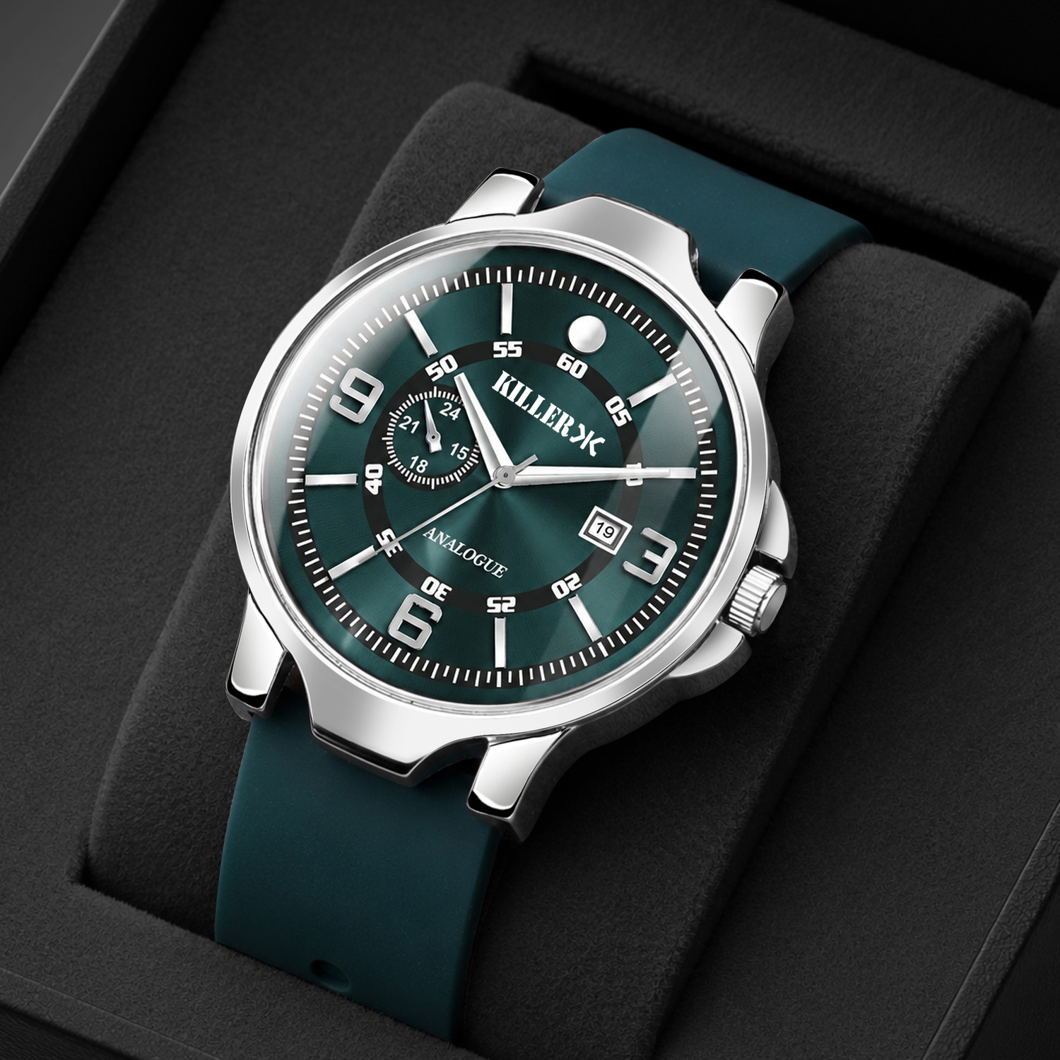 Image of KILLER Minimalist Series | Working Date Display | Smart Watch Strap | Soft Silicone Analog Watch - For Men