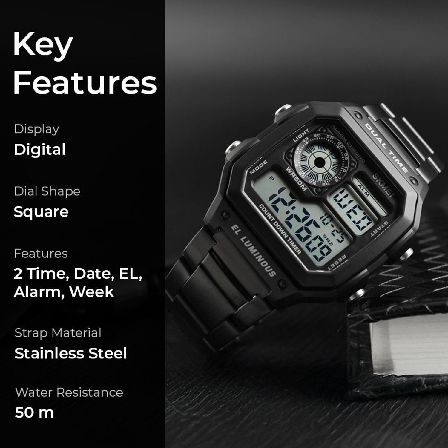 Image of SKMEI 1335BK Skmei Digital Watch - For Men