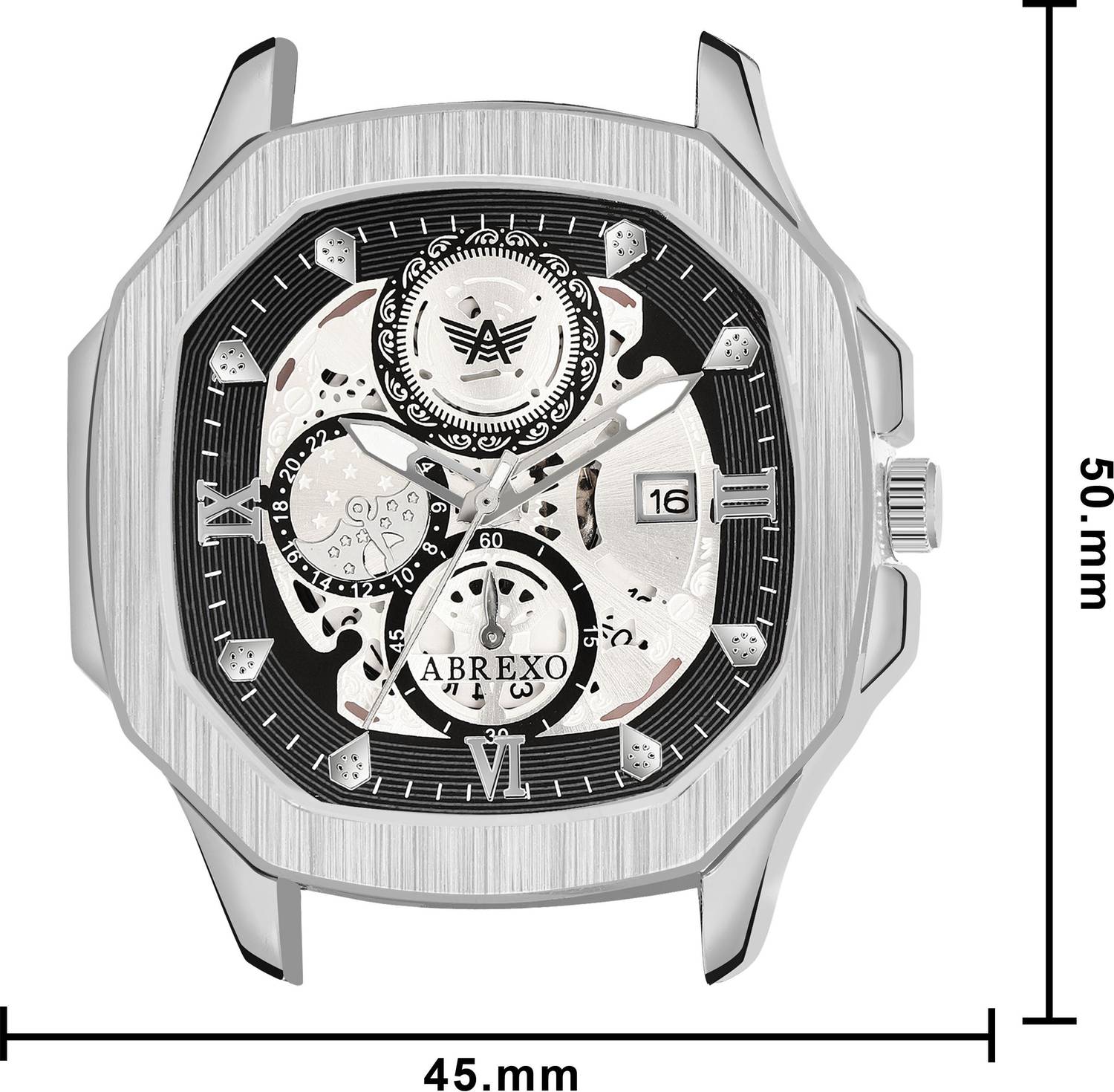 ABREXO Abx8200 Silver Chrono Look Watch - Image 3