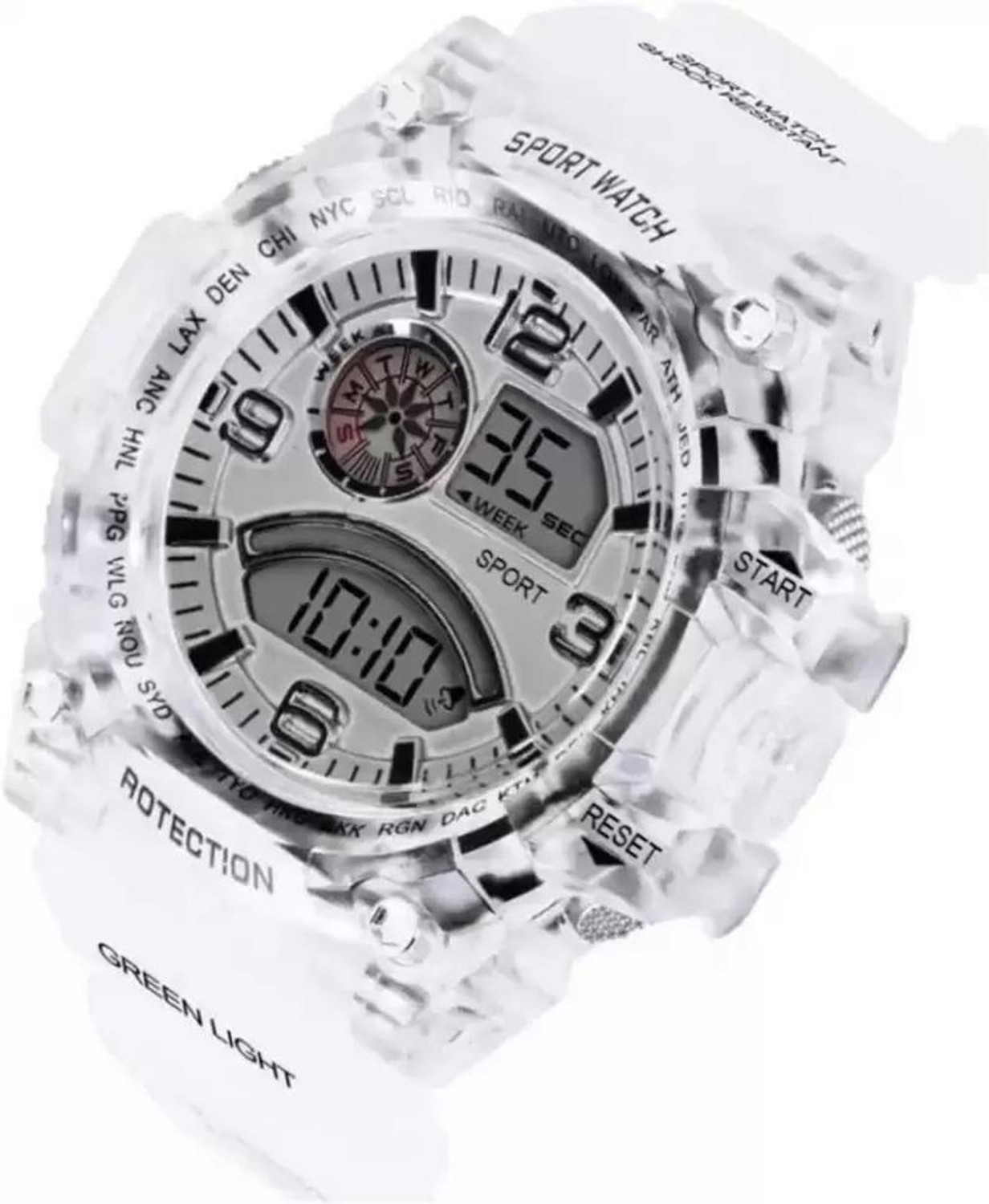 Image of MKHUB Transparent Sport | Men's Shockproof |Multi-Functional Automatic 5 Color Digital Watch - For Boys Transparent Sport Digital Watches