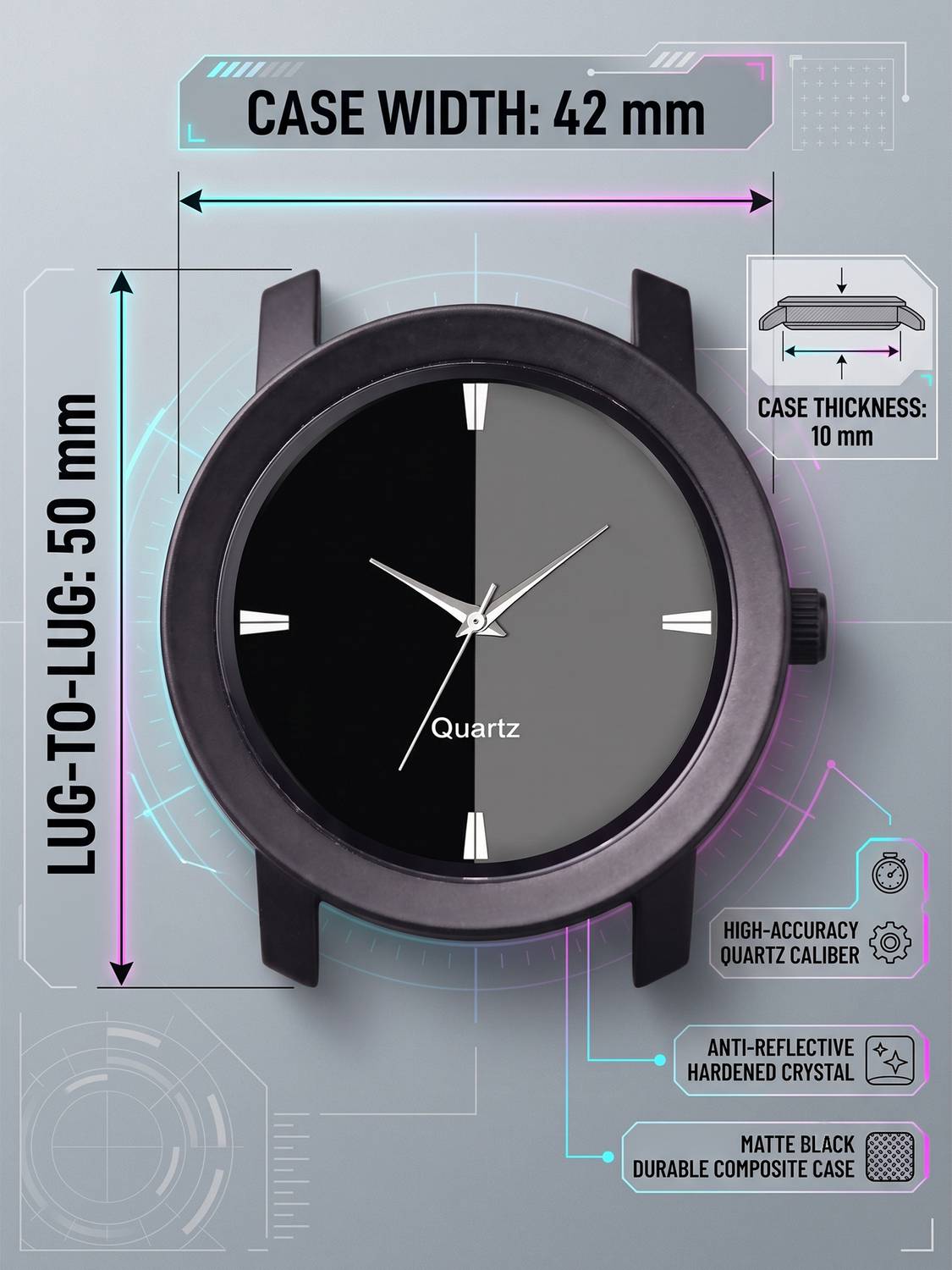 Praizy Times Men's Silicon Strap Analog Watch - Image 3