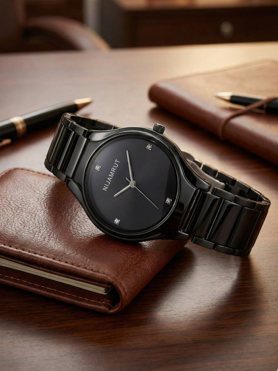 Image of NIJAMRUT AVM39 - FULL BLACK Analog Watch - For Men