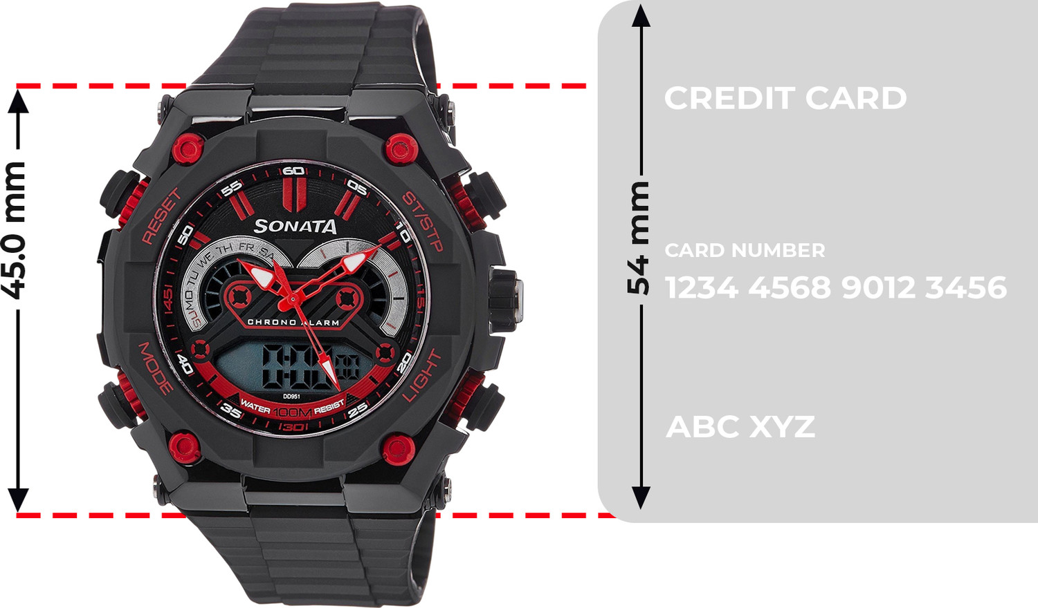 Image of SONATA NP77030PP01 SF Ocean Series Analog-Digital Watch - For Men